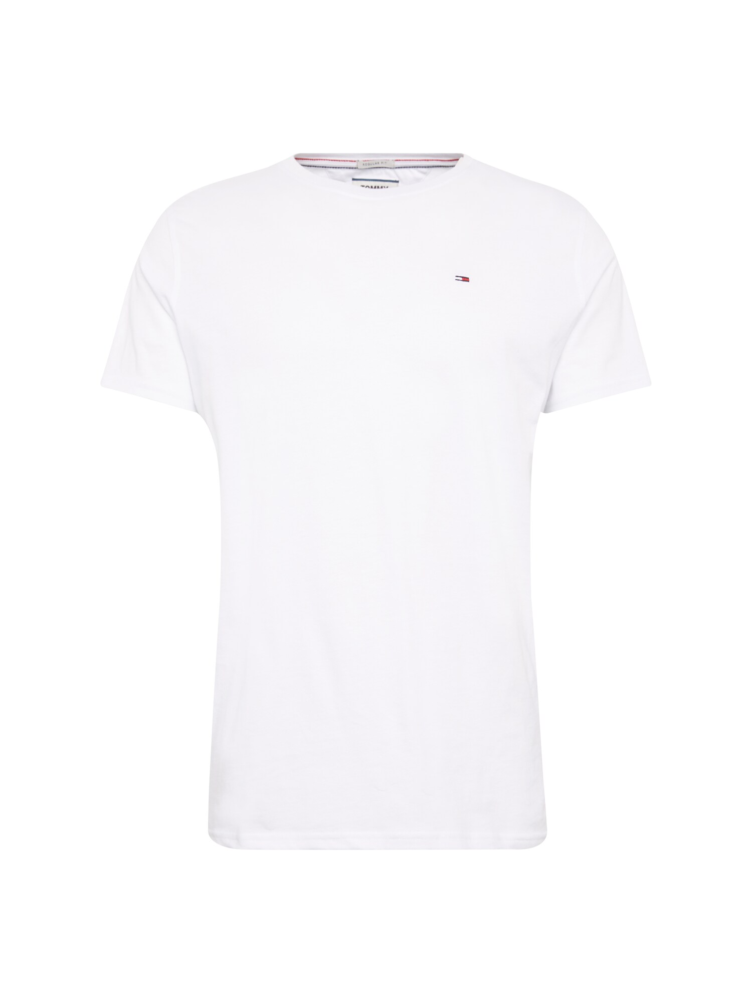 Tommy Jeans Heren Shirt Tjm Original Jersey Wit tommy jeans kopen in de aanbieding