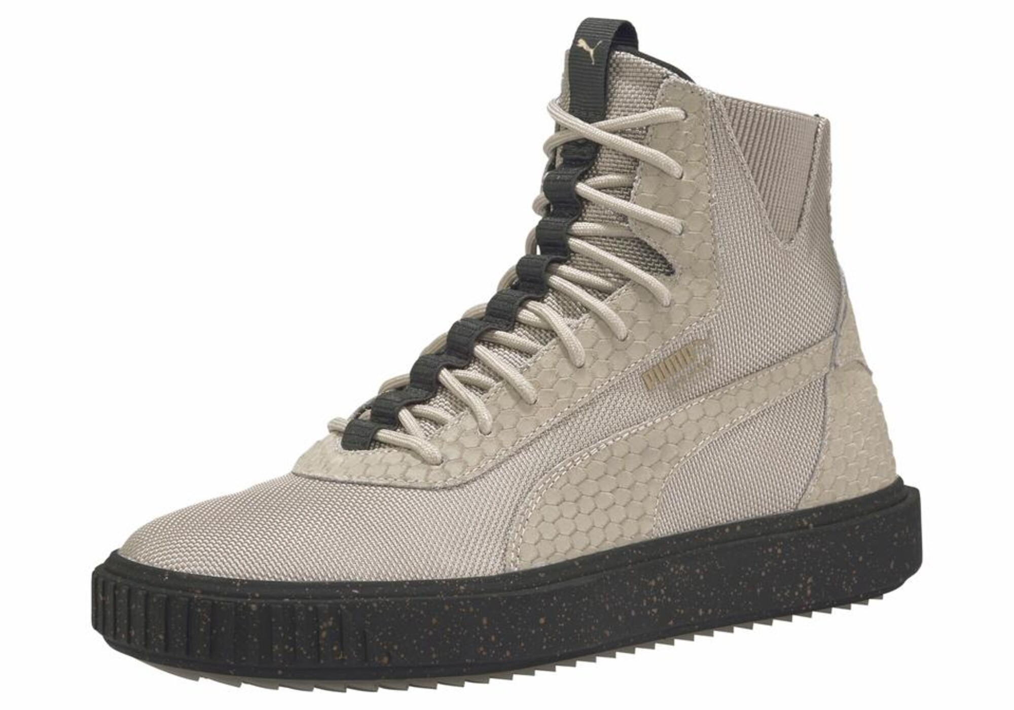 Puma Heren Sneakers Hoog Grijs Zwart puma kopen in de aanbieding