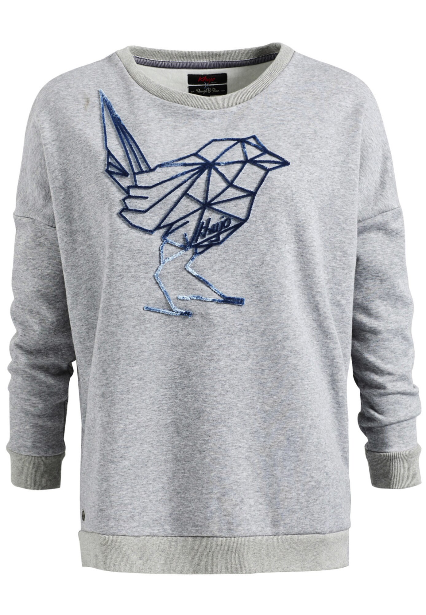 Khujo Dames Sweatshirt Marita Blauw Grijs khujo kopen in de aanbieding