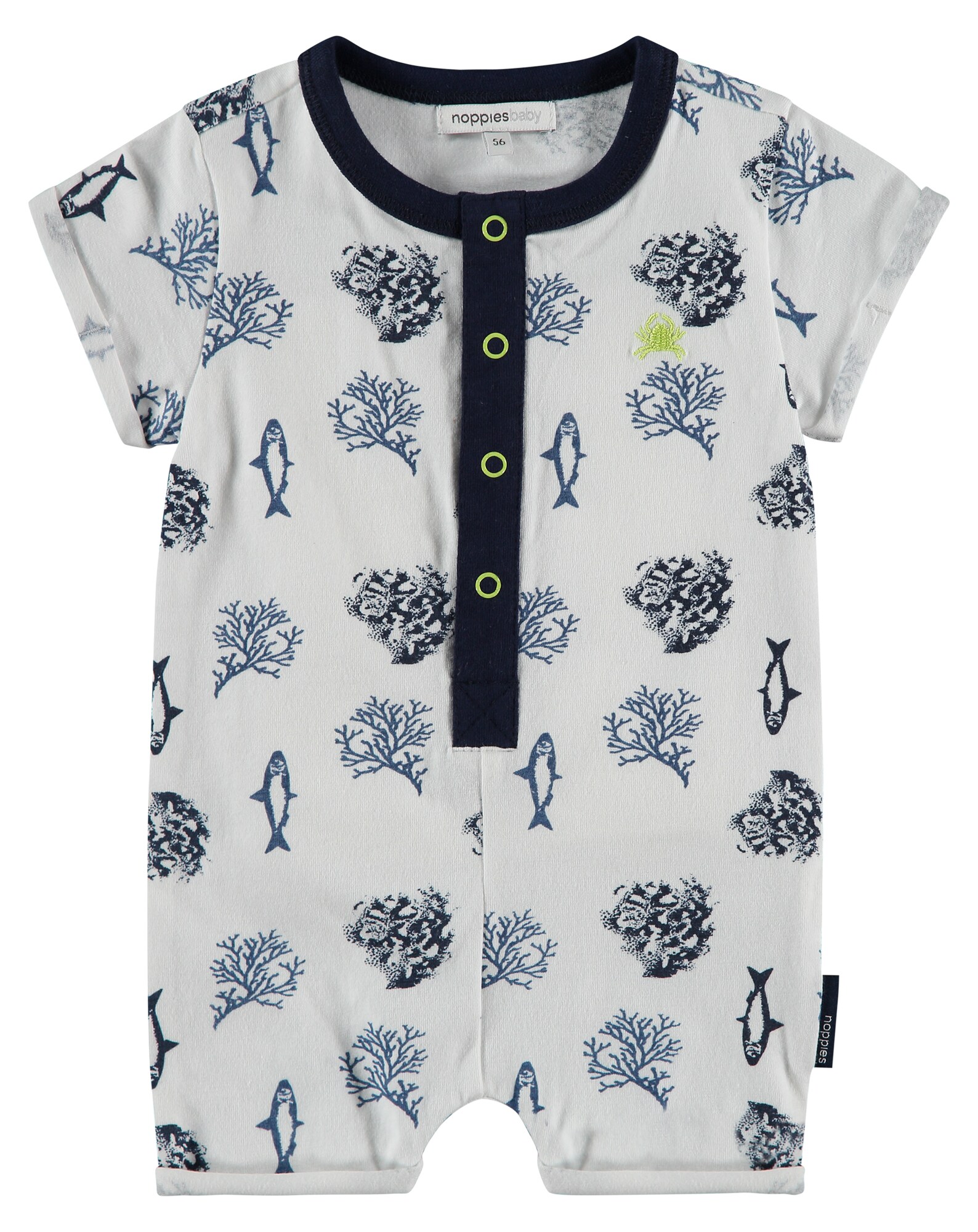 Noppies Jongens Rompertjebody Modesto Blauw Donkerblauw Wit noppies kopen in de aanbieding