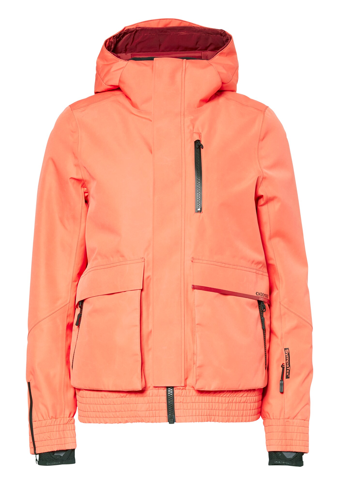 Chiemsee Dames Sportjas Snowbird Koraal Zwart chiemsee kopen in de aanbieding