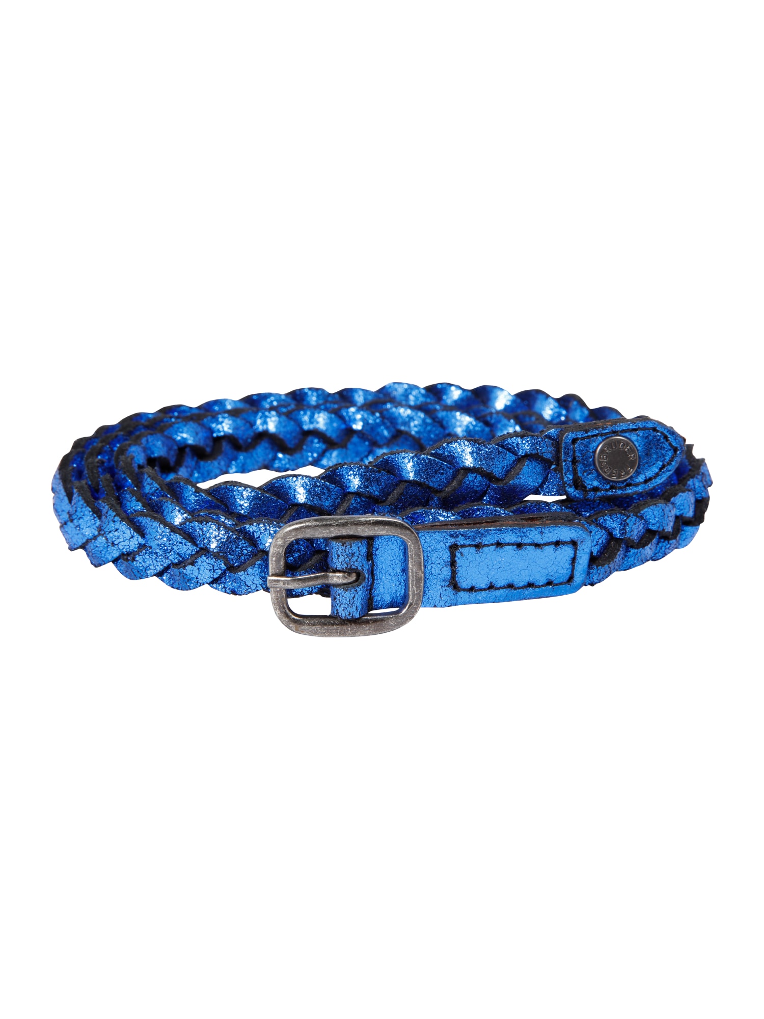Fredsbruder Dames Riem Small Woven Flashy Blauw Zilver fredsbruder kopen in de aanbieding