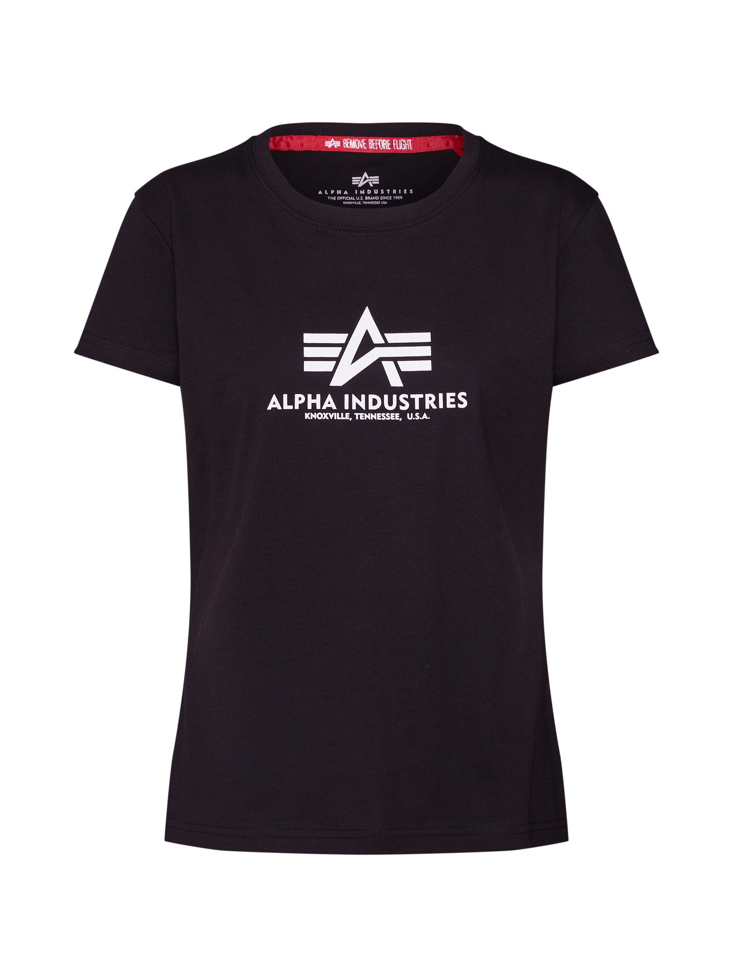ALPHA INDUSTRIES Tricou  negru / alb
