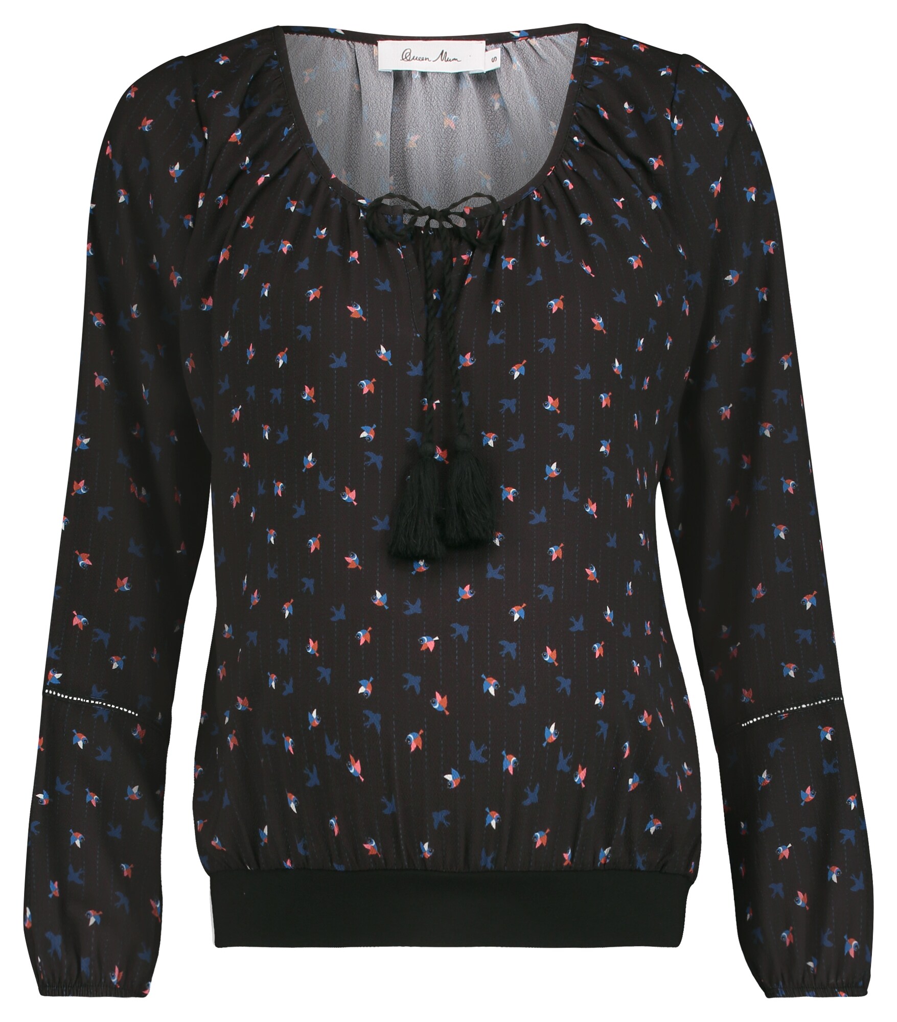 Queen Mum Dames Blouse Gemengde Kleuren Zwart queen mum kopen in de aanbieding