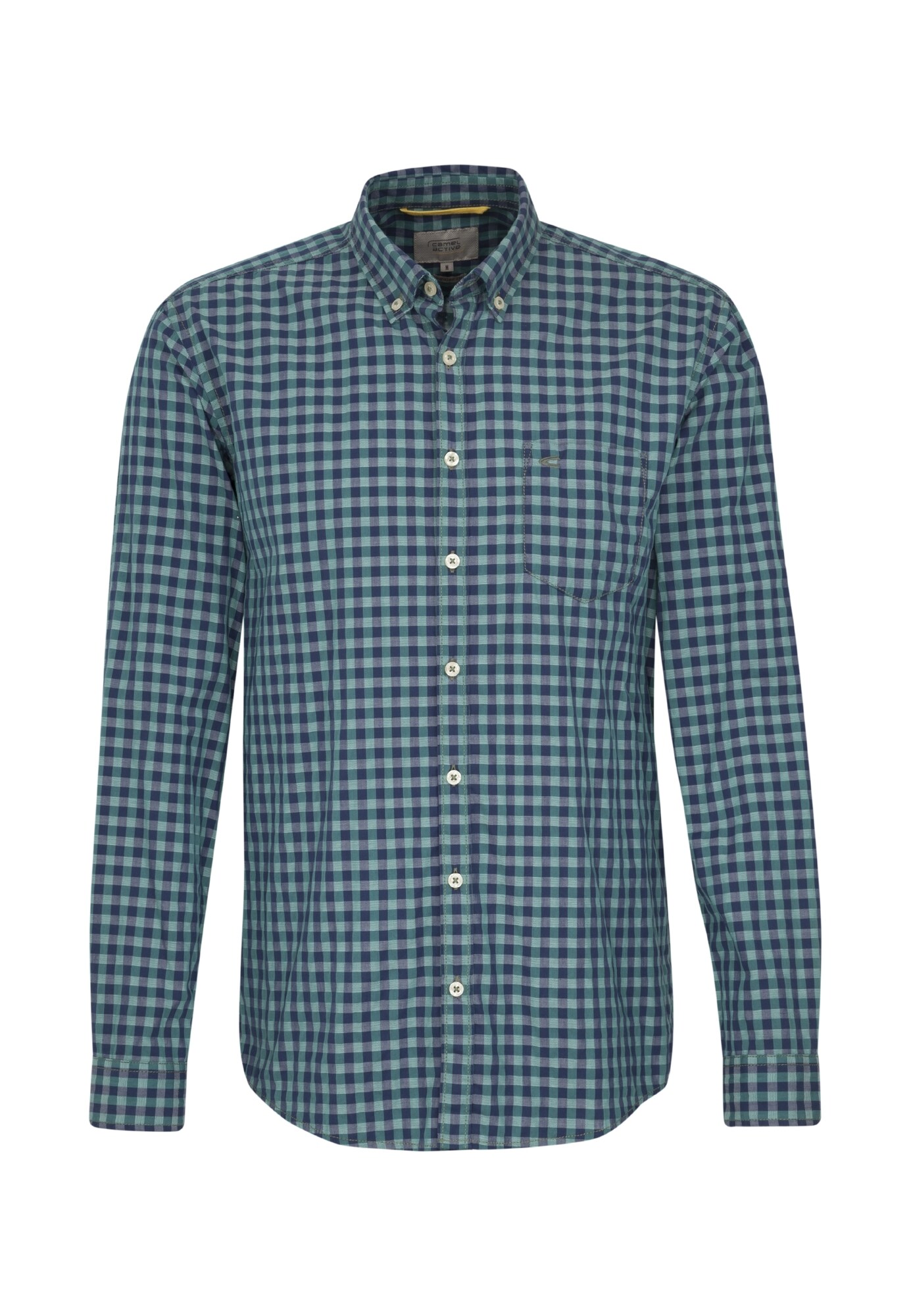 Camel Active Heren Overhemd Donkerblauw Groen camel active kopen in de aanbieding