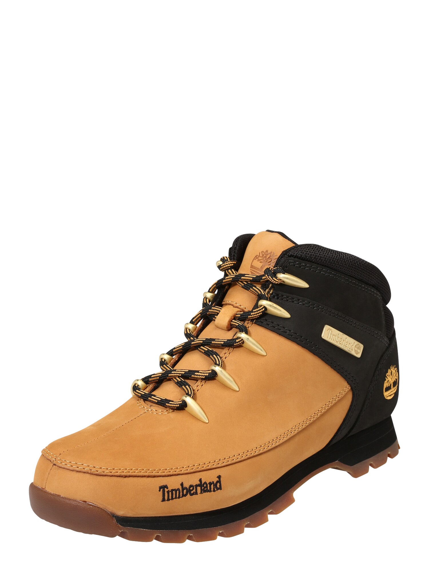 TIMBERLAND Auliniai batai su raišteliais 'Euro Sprint Hiker'  juoda / šafrano spalva