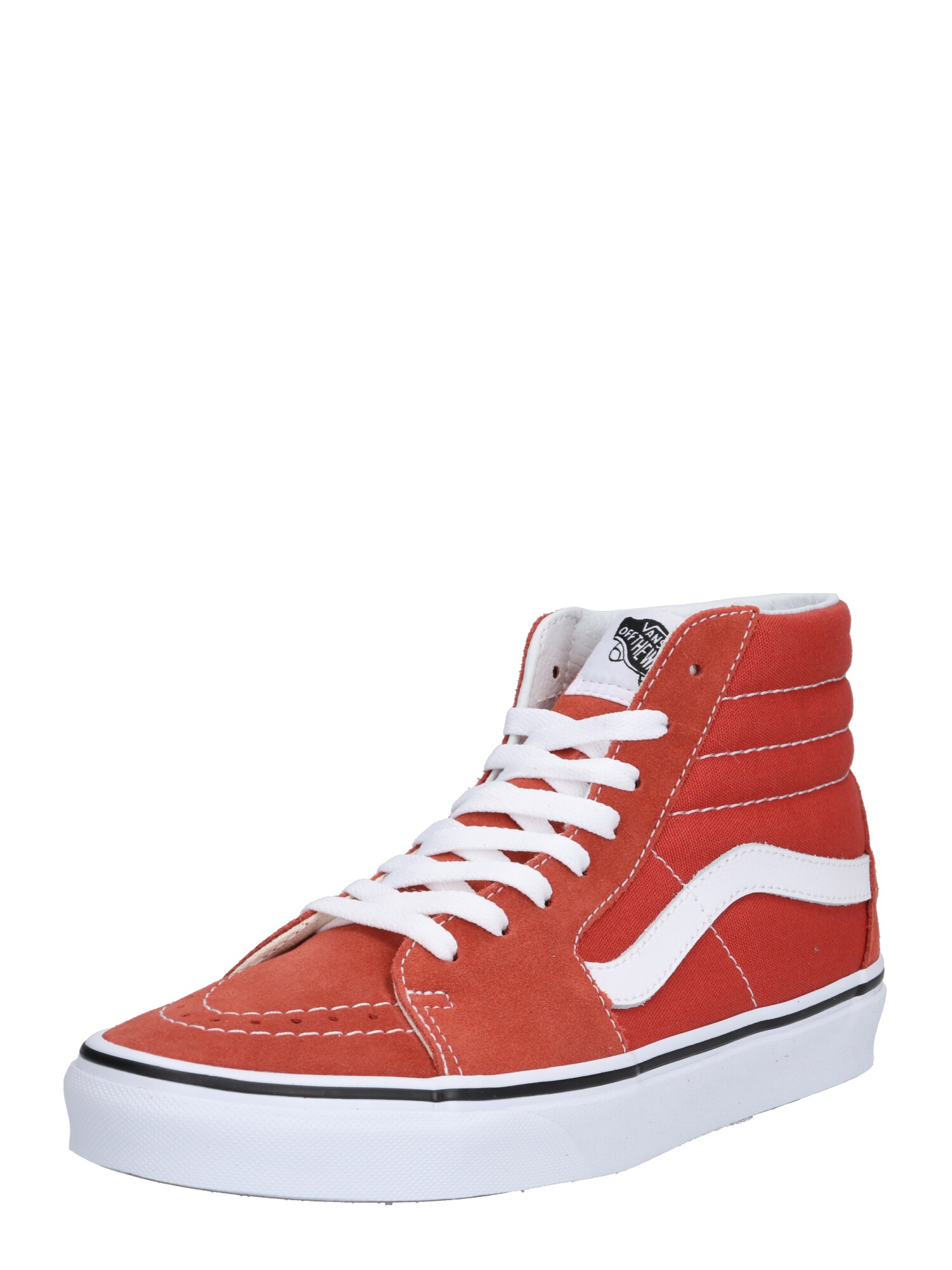 Vans Heren Sneakers Hoog Oranjerood Wit vans kopen in de aanbieding