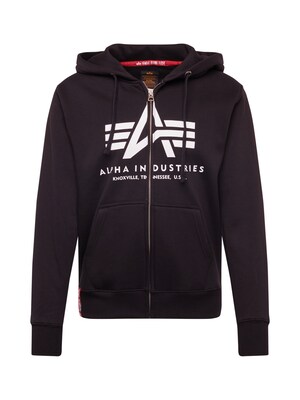 ALPHA INDUSTRIES Sudadera  negro / blanco
