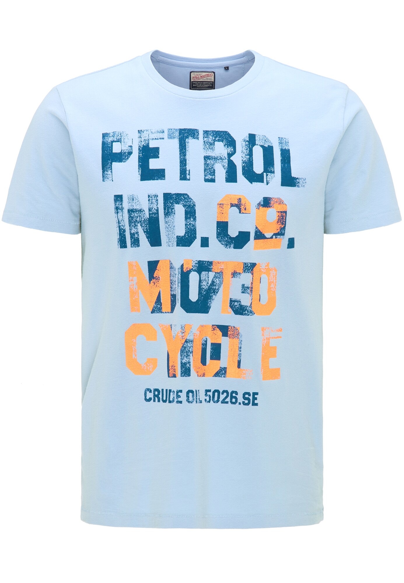 Petrol Industries Heren Shirt Blauw Sinaasappel petrol industries kopen in de aanbieding