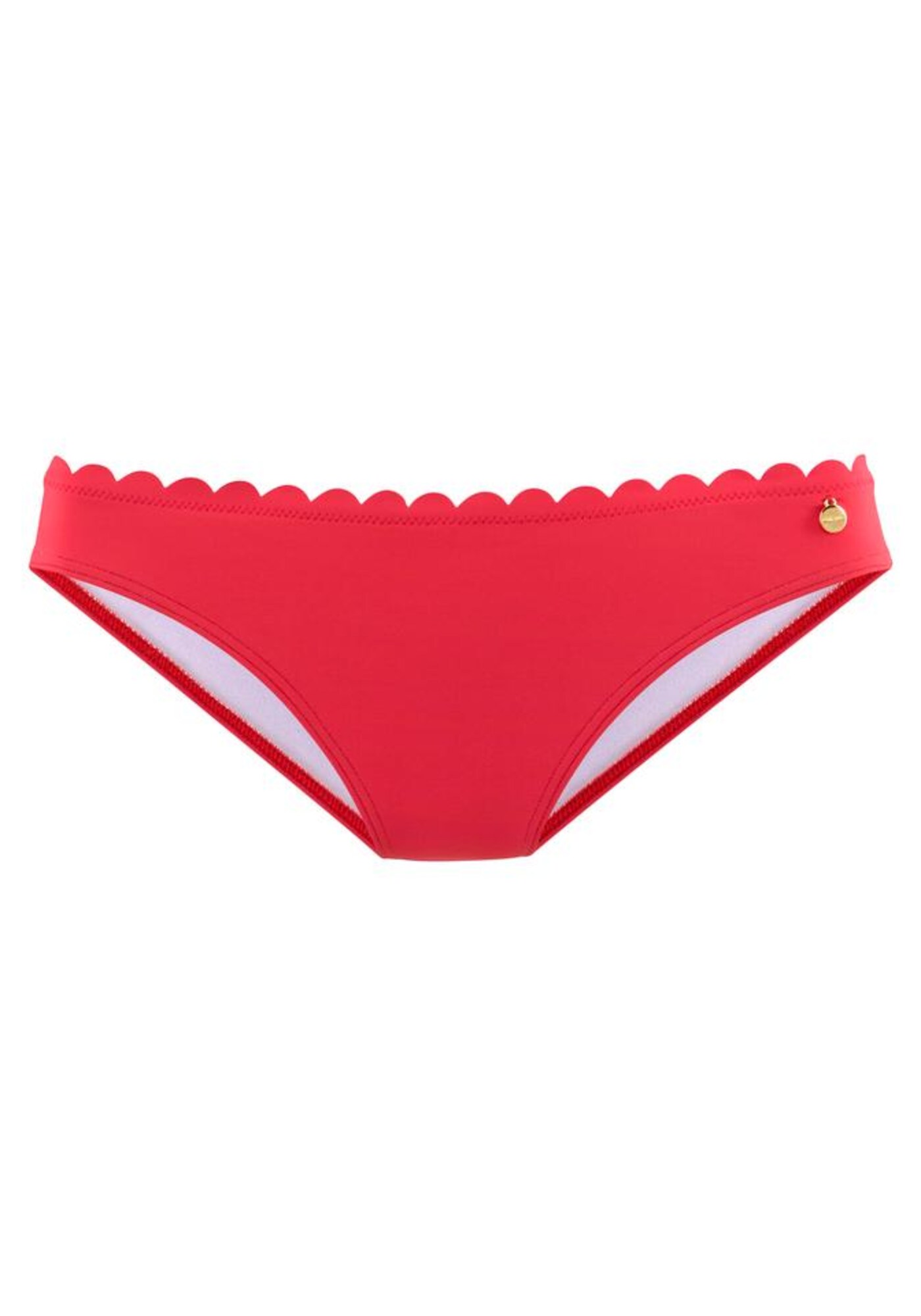 LASCANA Slip costum de baie Scallop  roșu rodie