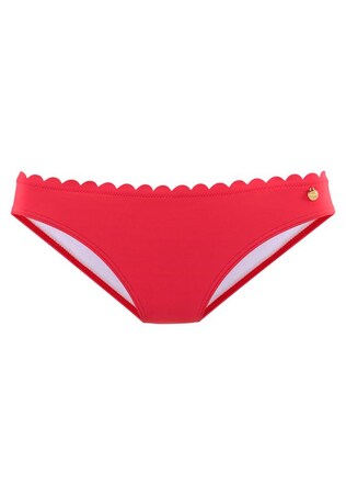 LASCANA, Bikini nadrágok 'Scallop', piros