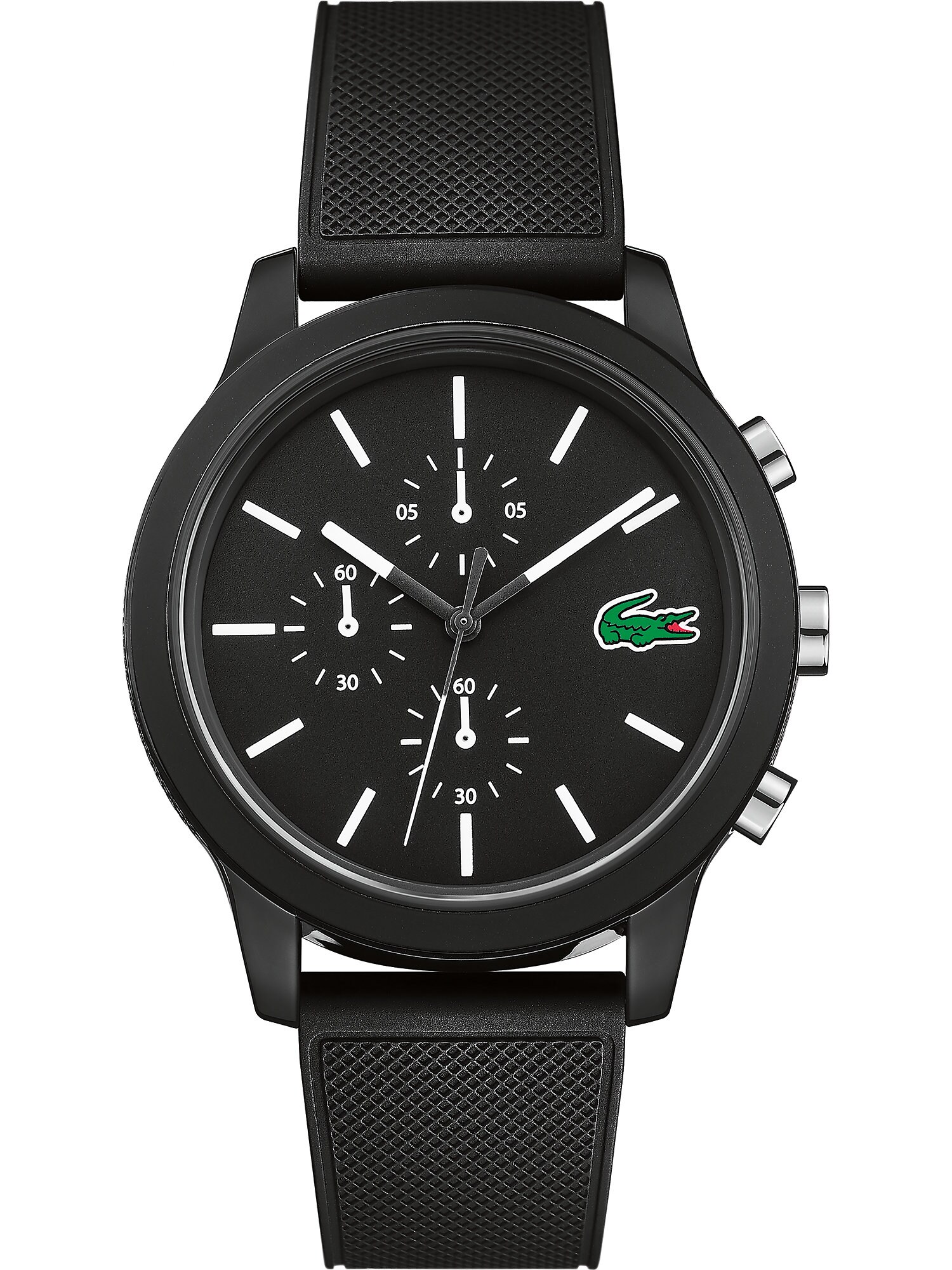 LACOSTE Chronograph schwarz / weiß