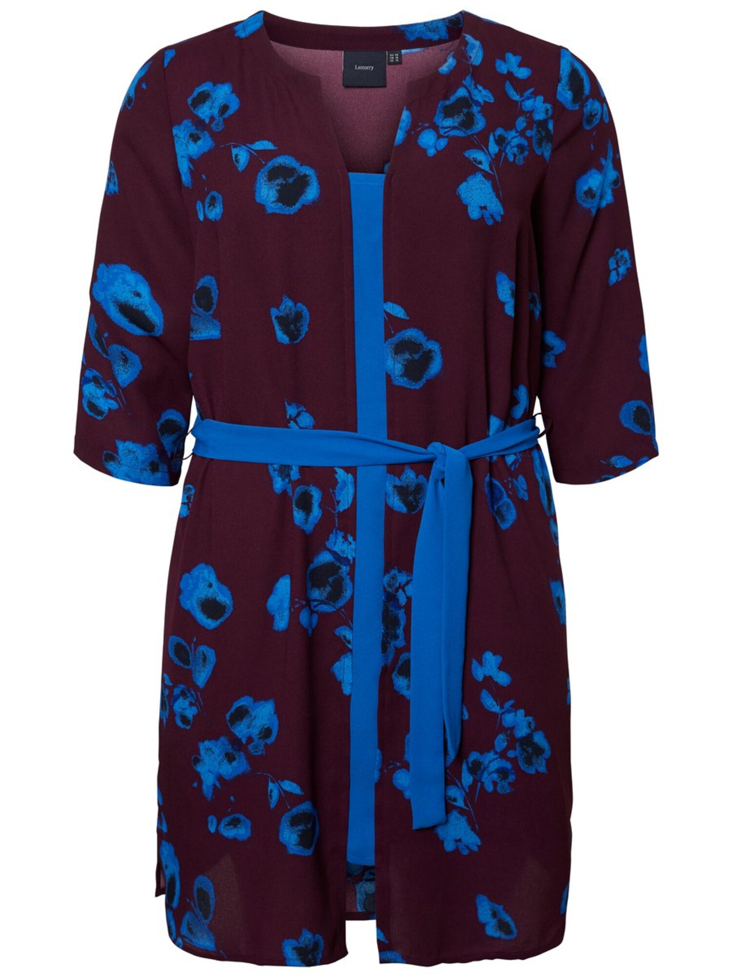 Junarose Dames Jurk Blauw Bordeaux junarose kopen in de aanbieding