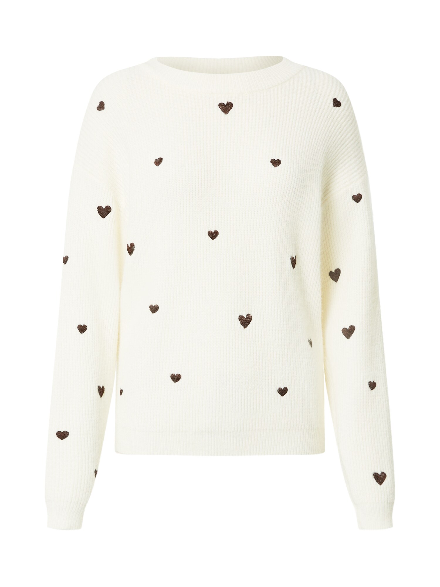 Fabienne Chapot Megztinis 'Disco Heart'  balta / ruda