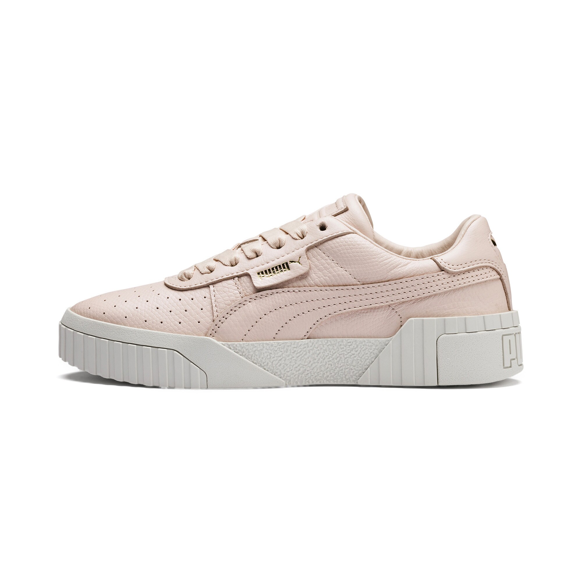 Puma Dames Sneakers Laag Cali Emboss Pastelroze puma kopen in de aanbieding