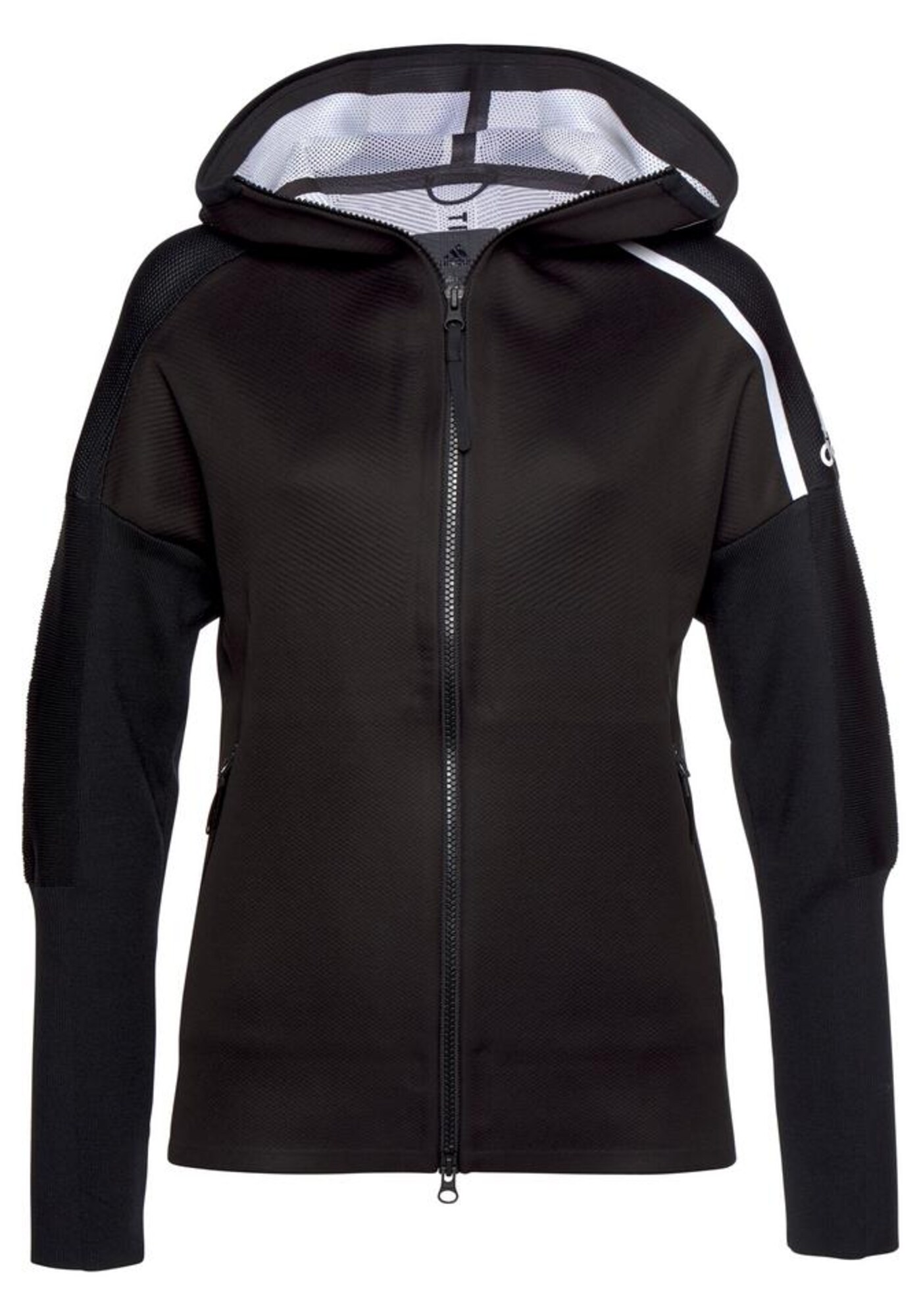 Adidas Performance Dames Sportief Sweatvest Zne Zwart Wit adidas performance kopen in de aanbieding