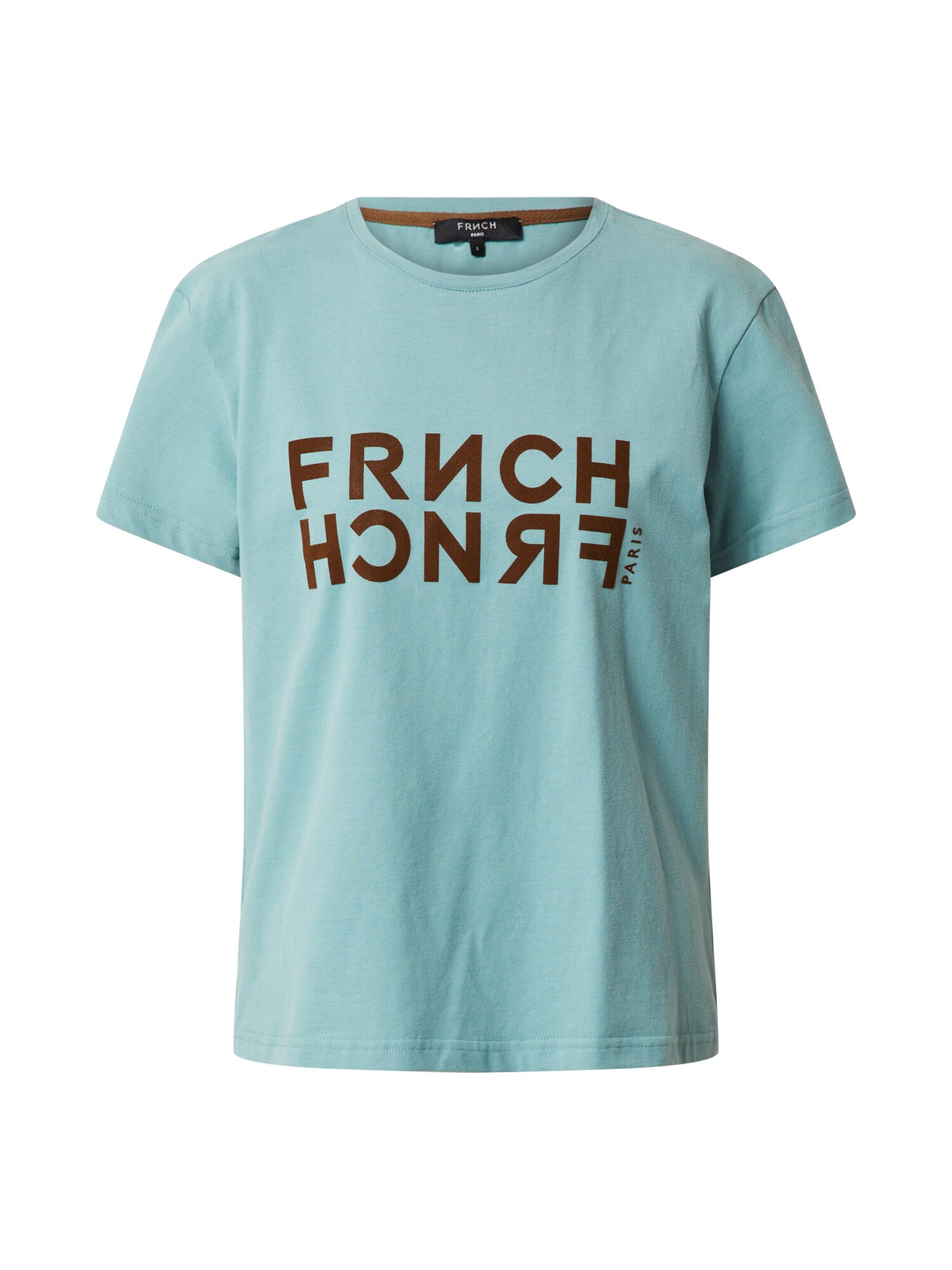 FRNCH PARIS Marškinėliai  nefrito spalva / tamsiai ruda