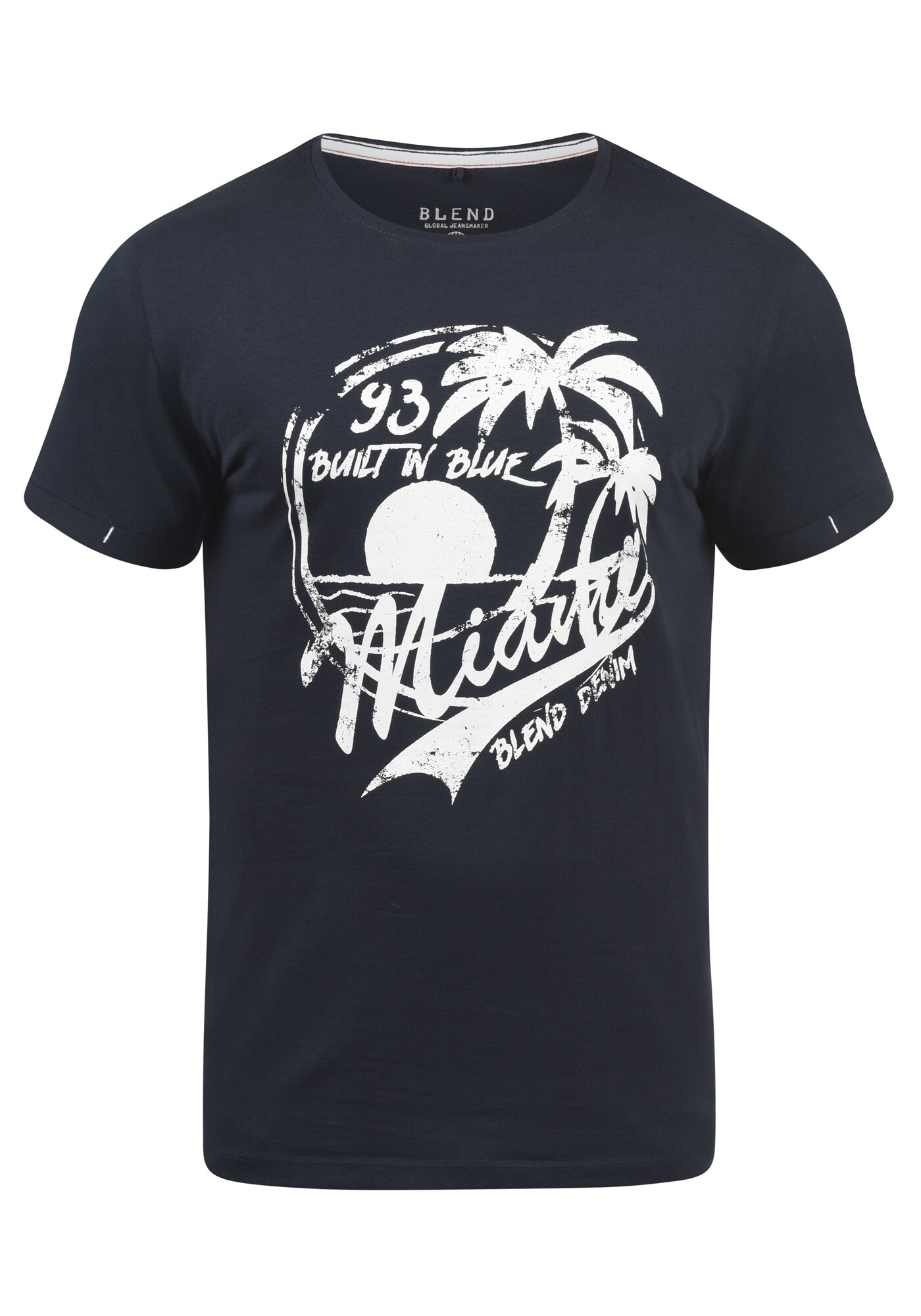 BLEND Camiseta 'PERRY'  navy / blanco