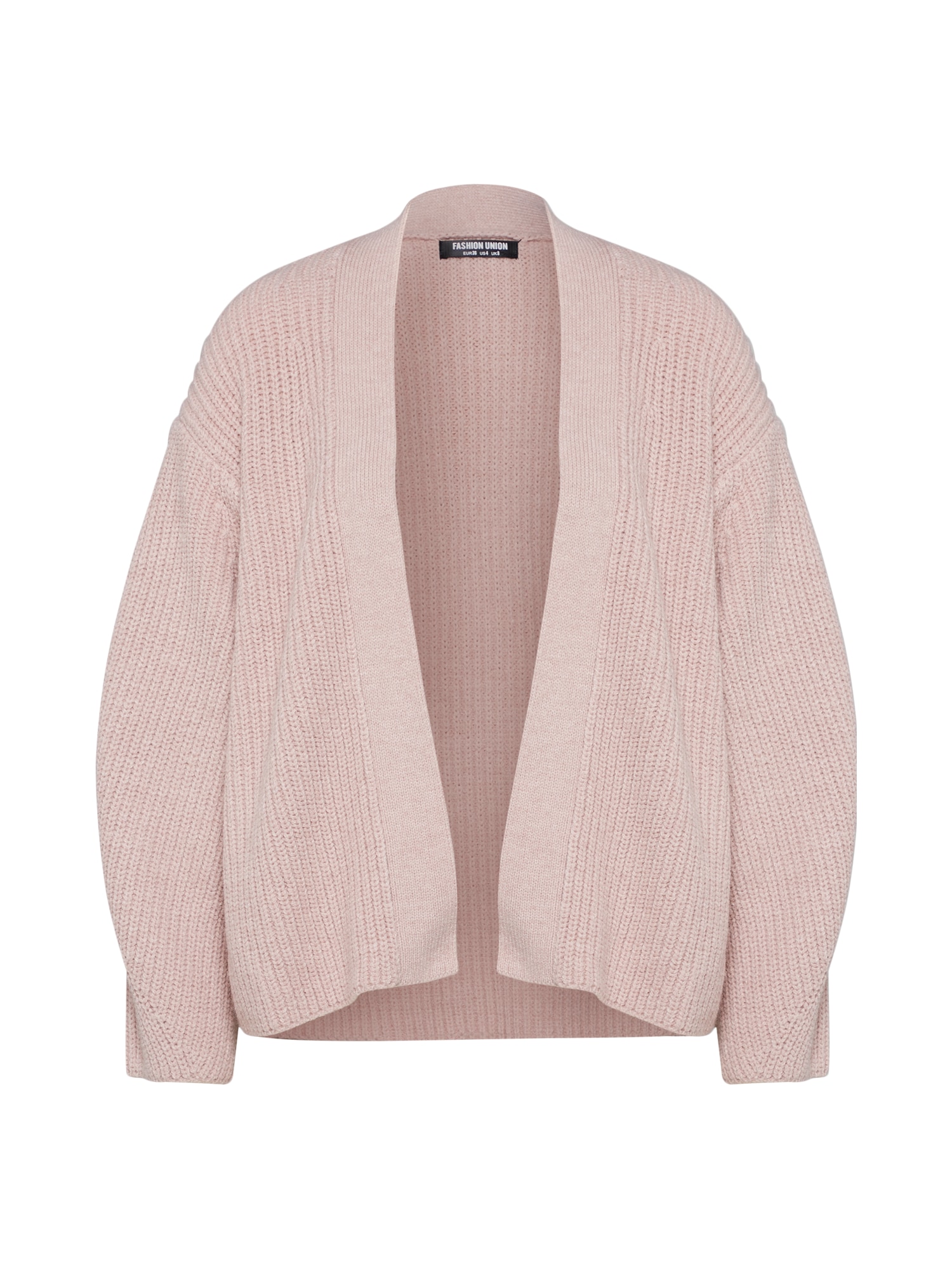 Fashion Union Dames Gebreid Vest Courgette Rosa fashion union kopen in de aanbieding