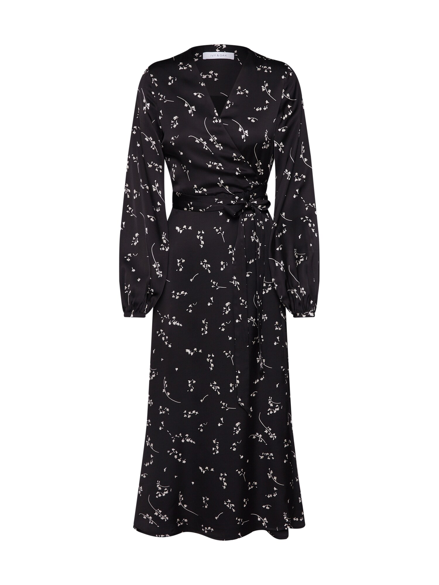 Ivy Oak Dames Jurk Wrapped Dress Zwart ivy oak kopen in de aanbieding