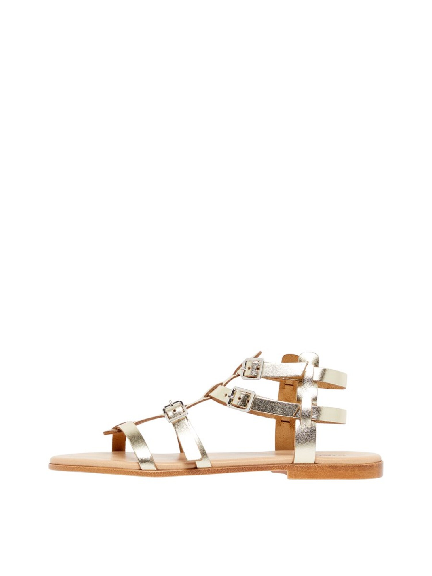 Bianco Dames Sandalen Met Riem Goud bianco kopen in de aanbieding