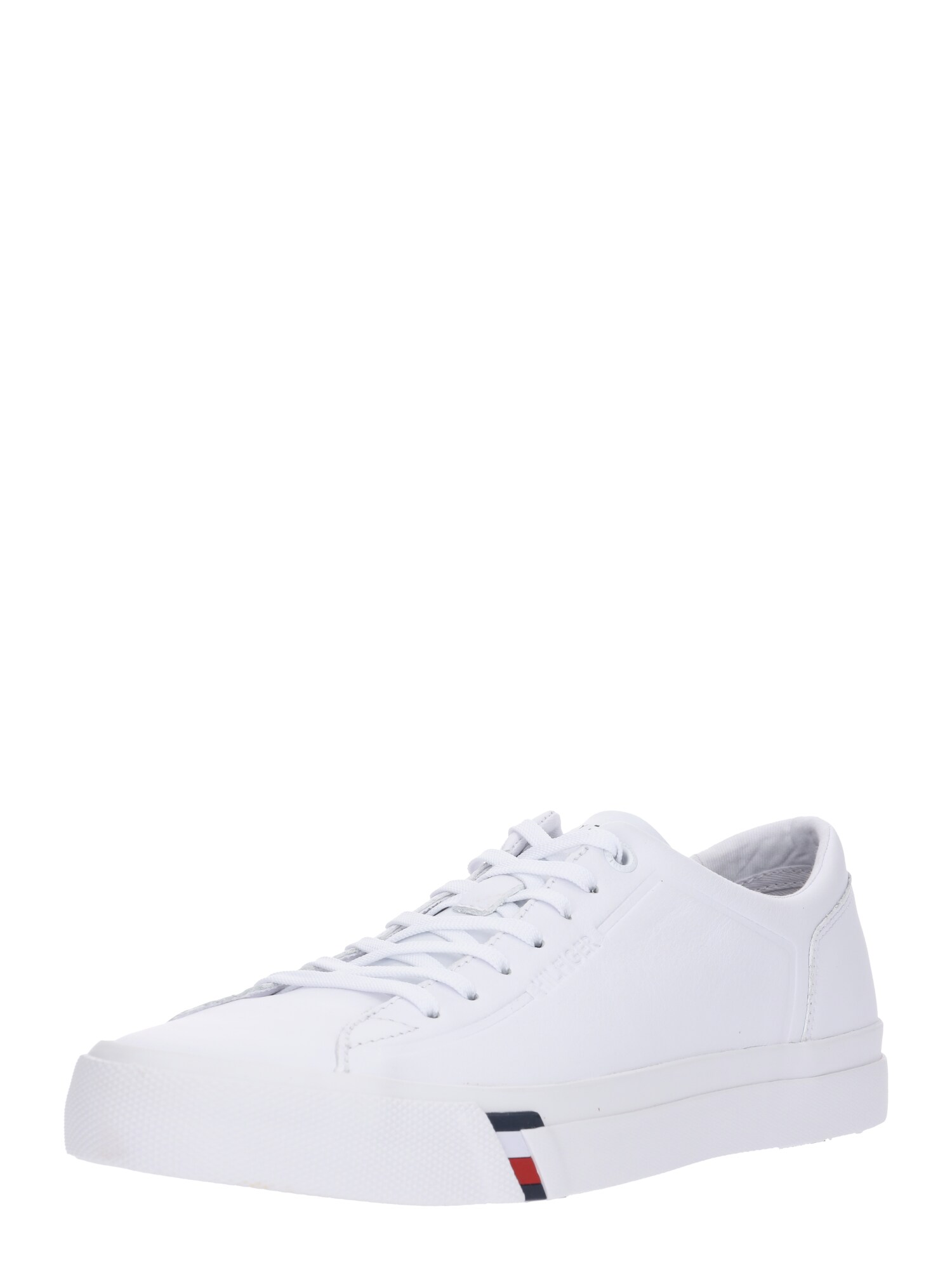 Tommy Hilfiger Heren Sneakers Laag Corporate Leather Sneaker Wit tommy hilfiger kopen in de aanbieding