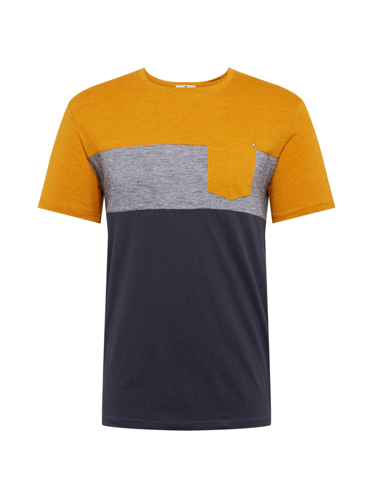 TOM TAILOR Shirt dunkelblau / goldgelb / graumeliert