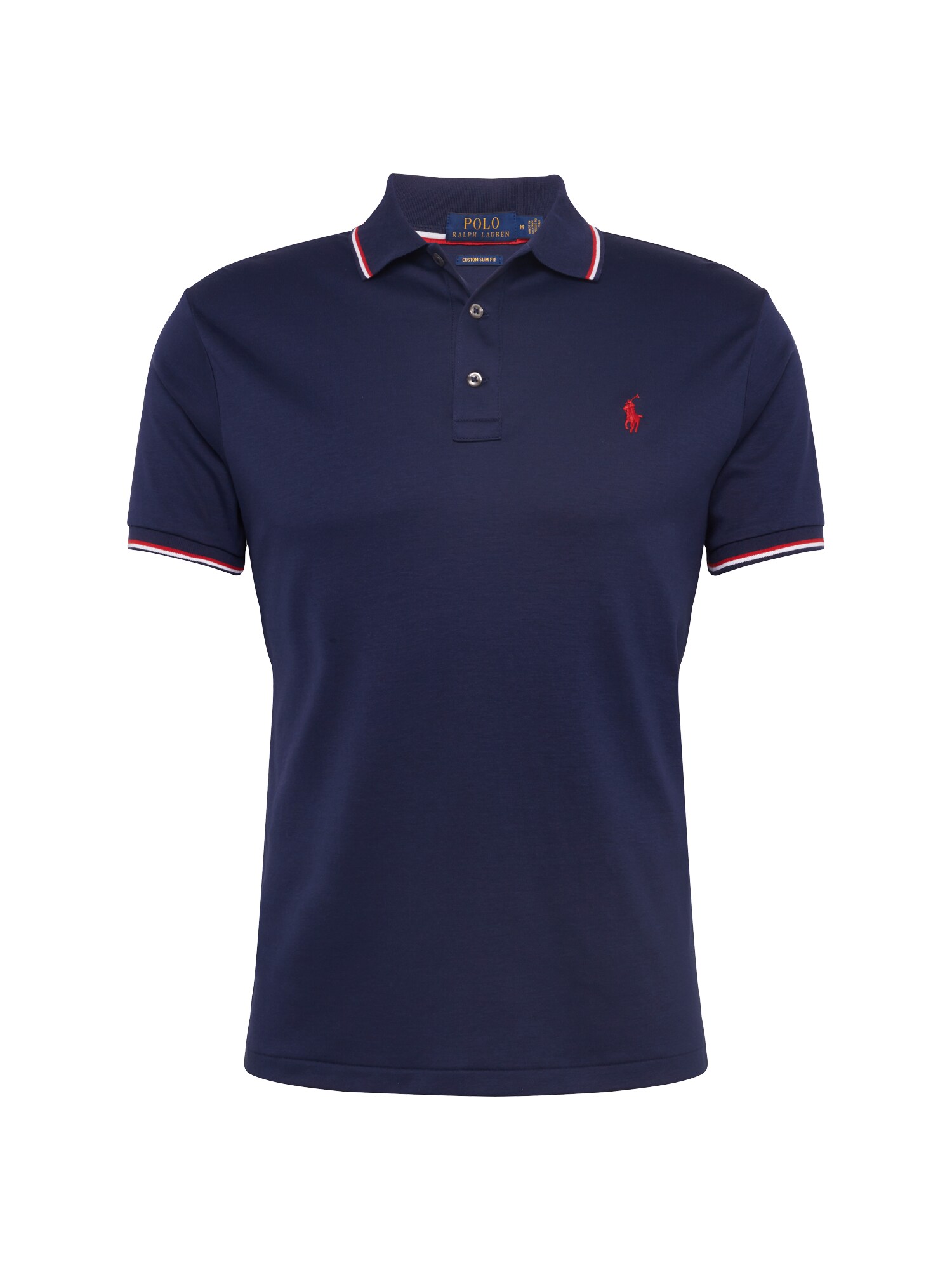 Polo Ralph Lauren Heren Shirt Sskccmslm1 Short Sleeve Knit Navy polo ralph lauren kopen in de aanbieding