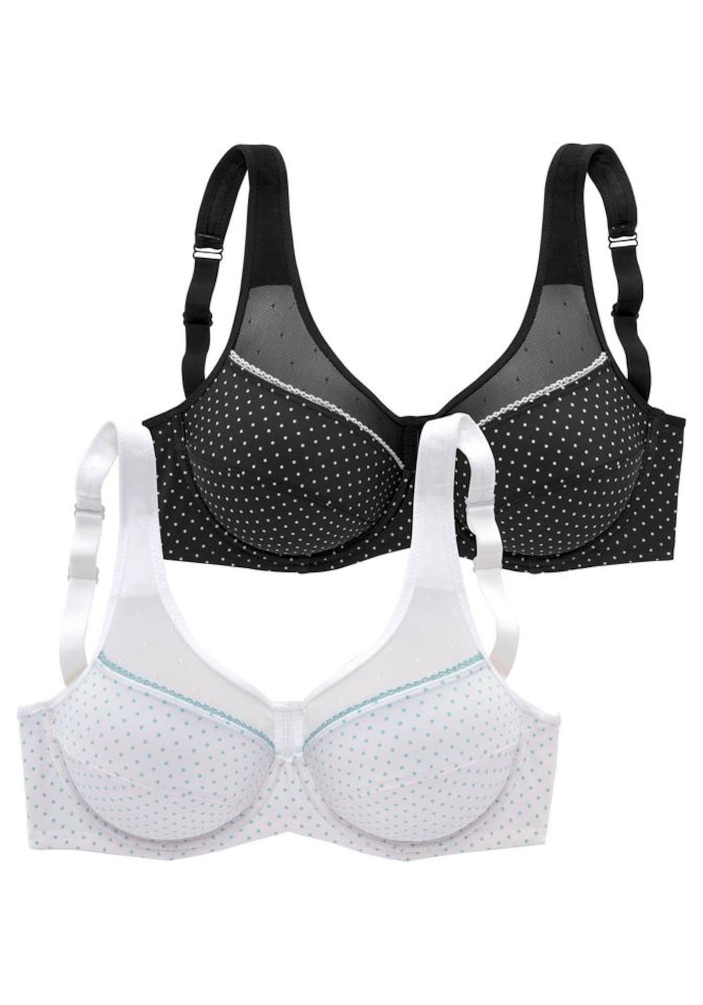 PETITE FLEUR Sutien  negru / alb