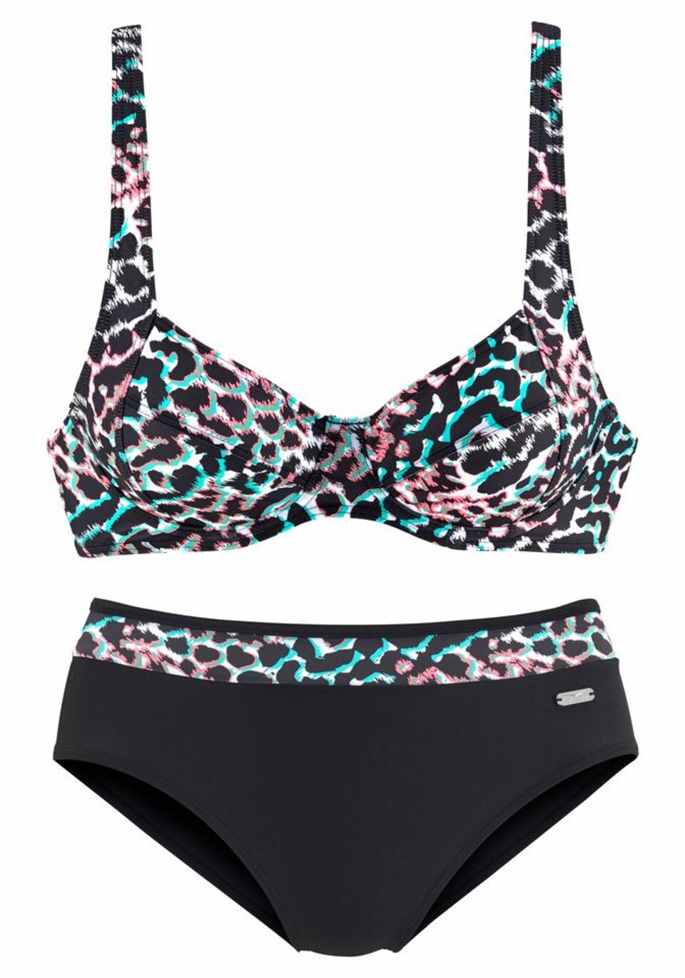 Bikini turkos / röd / svart