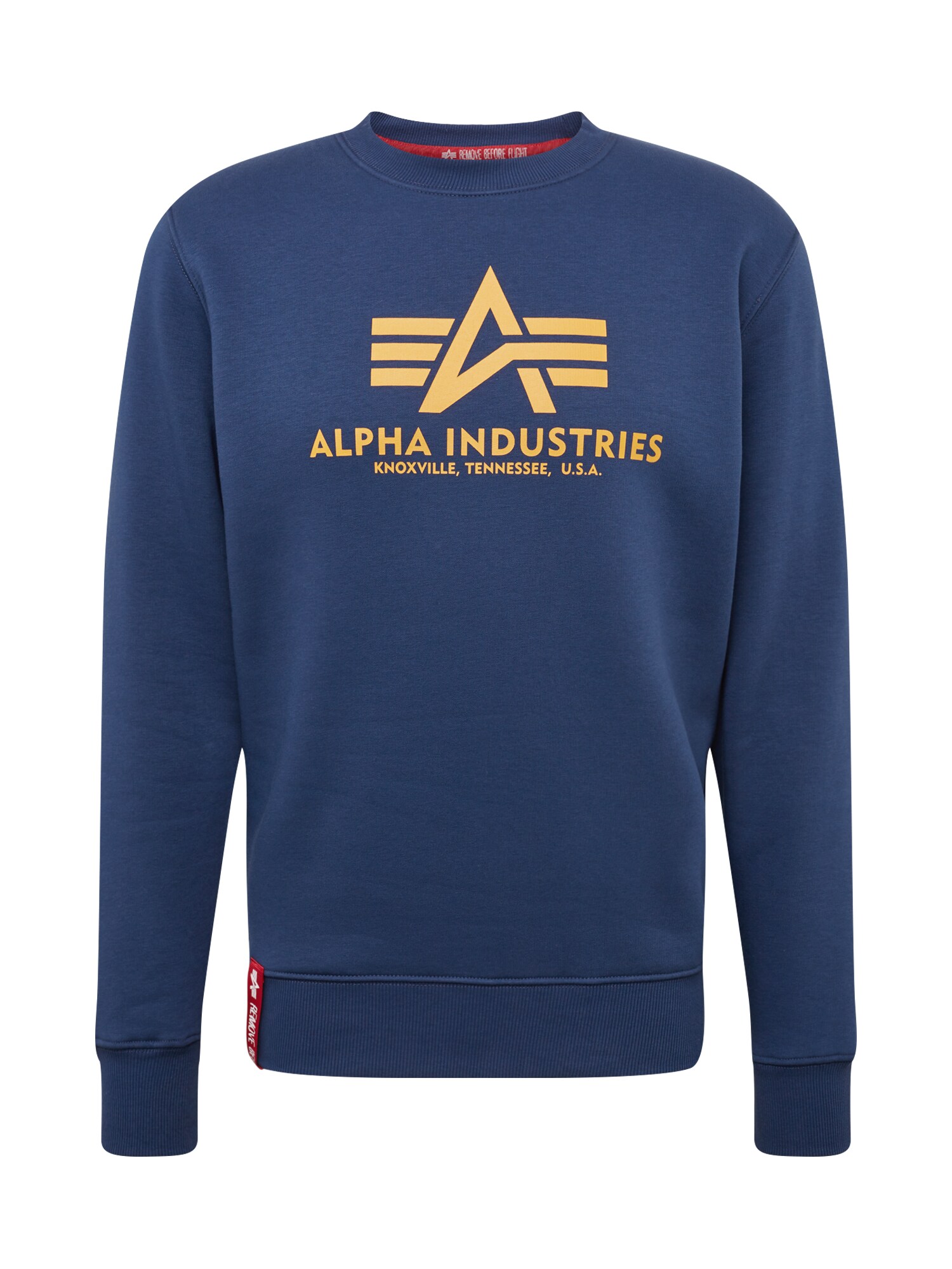 ALPHA INDUSTRIES Bluză de molton  bleumarin / auriu