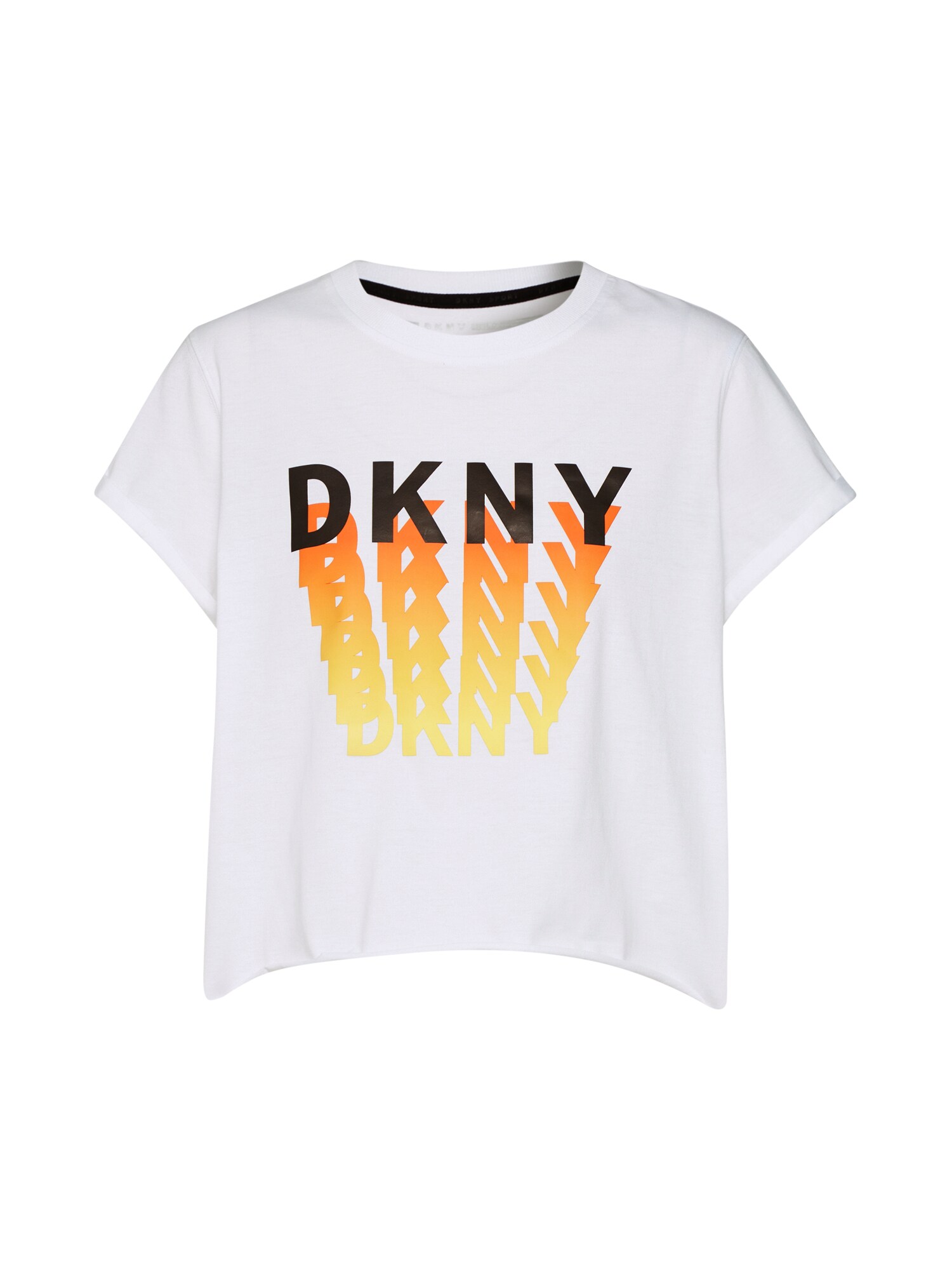 DKNY Performance Marškinėliai  juoda / balta / oranžinė-raudona