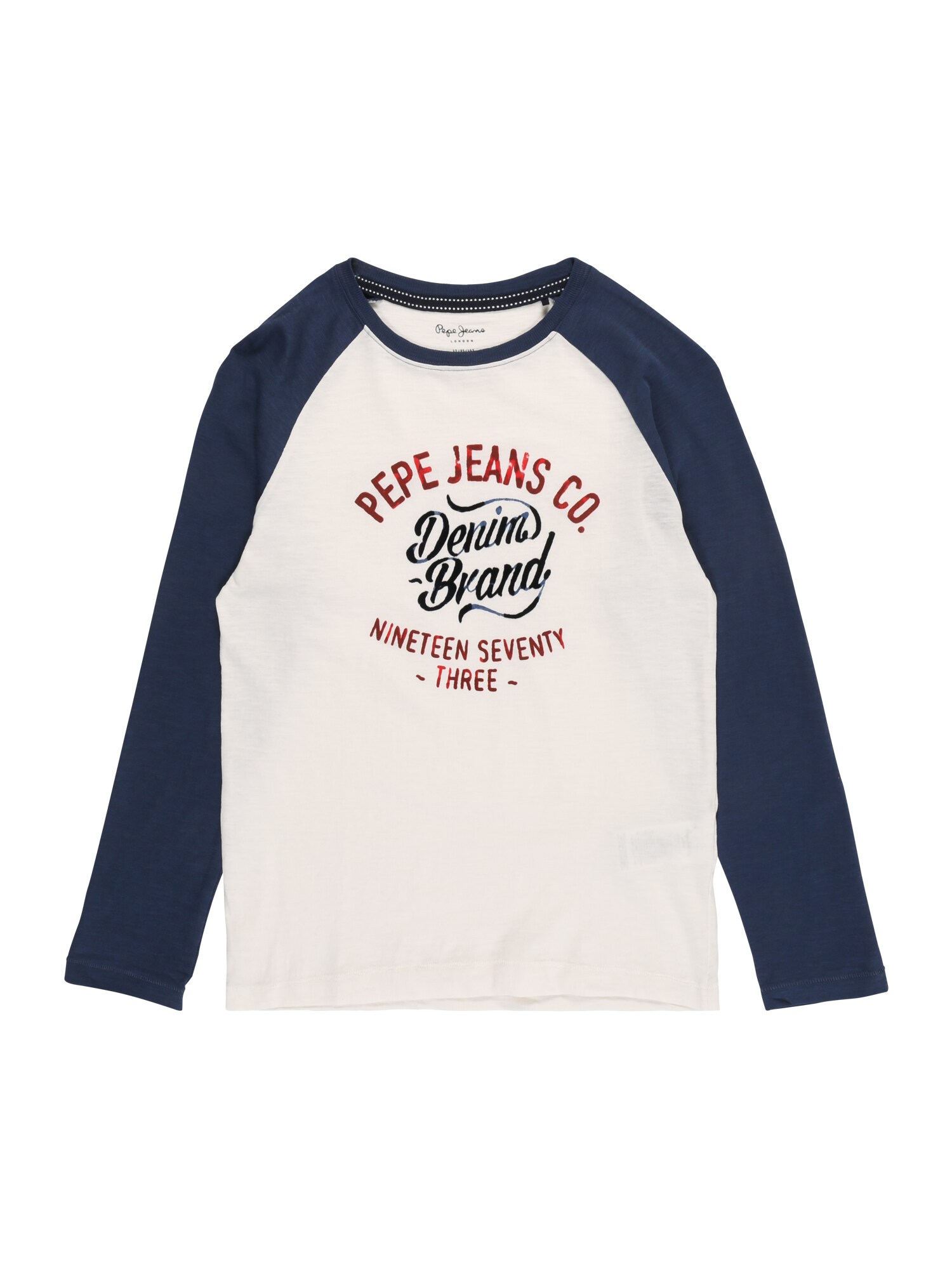 Pepe Jeans Marškinėliai 'Toby'  balta / tamsiai mėlyna / raudona