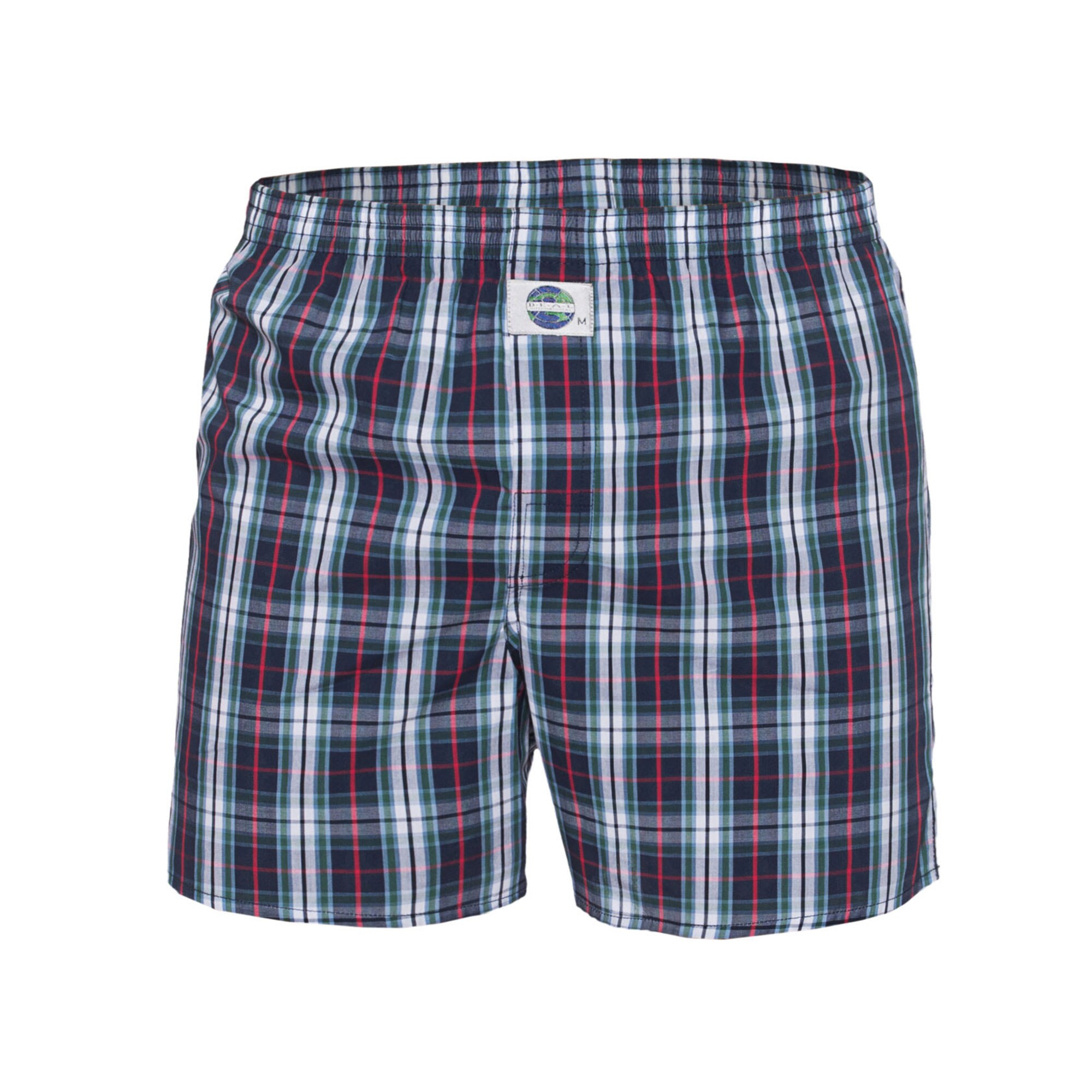 Deal International Heren Boxershorts Donkerblauw Lichtrood Wit deal international kopen in de aanbieding