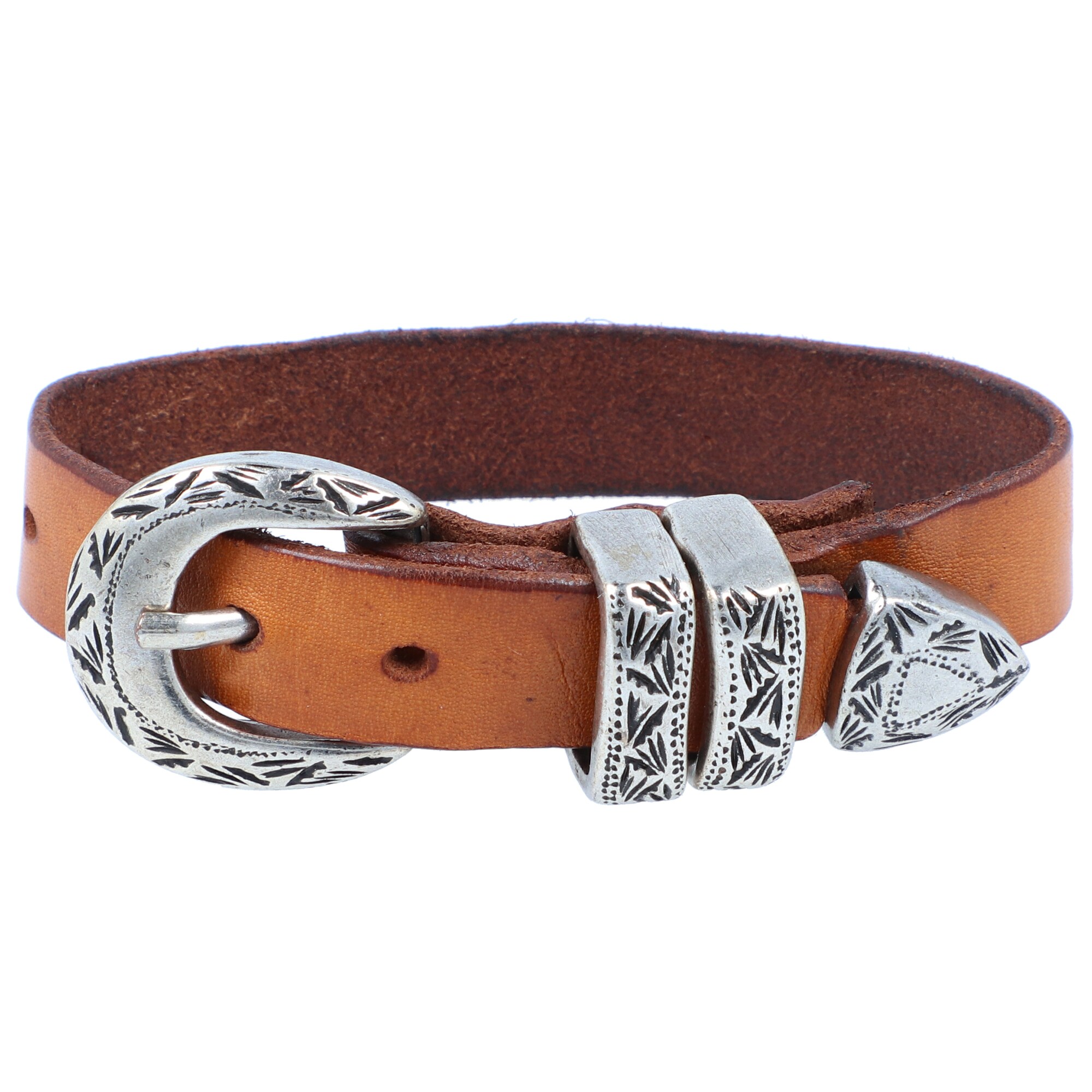 Campomaggi Dames Armband Cognac Zilver campomaggi kopen in de aanbieding