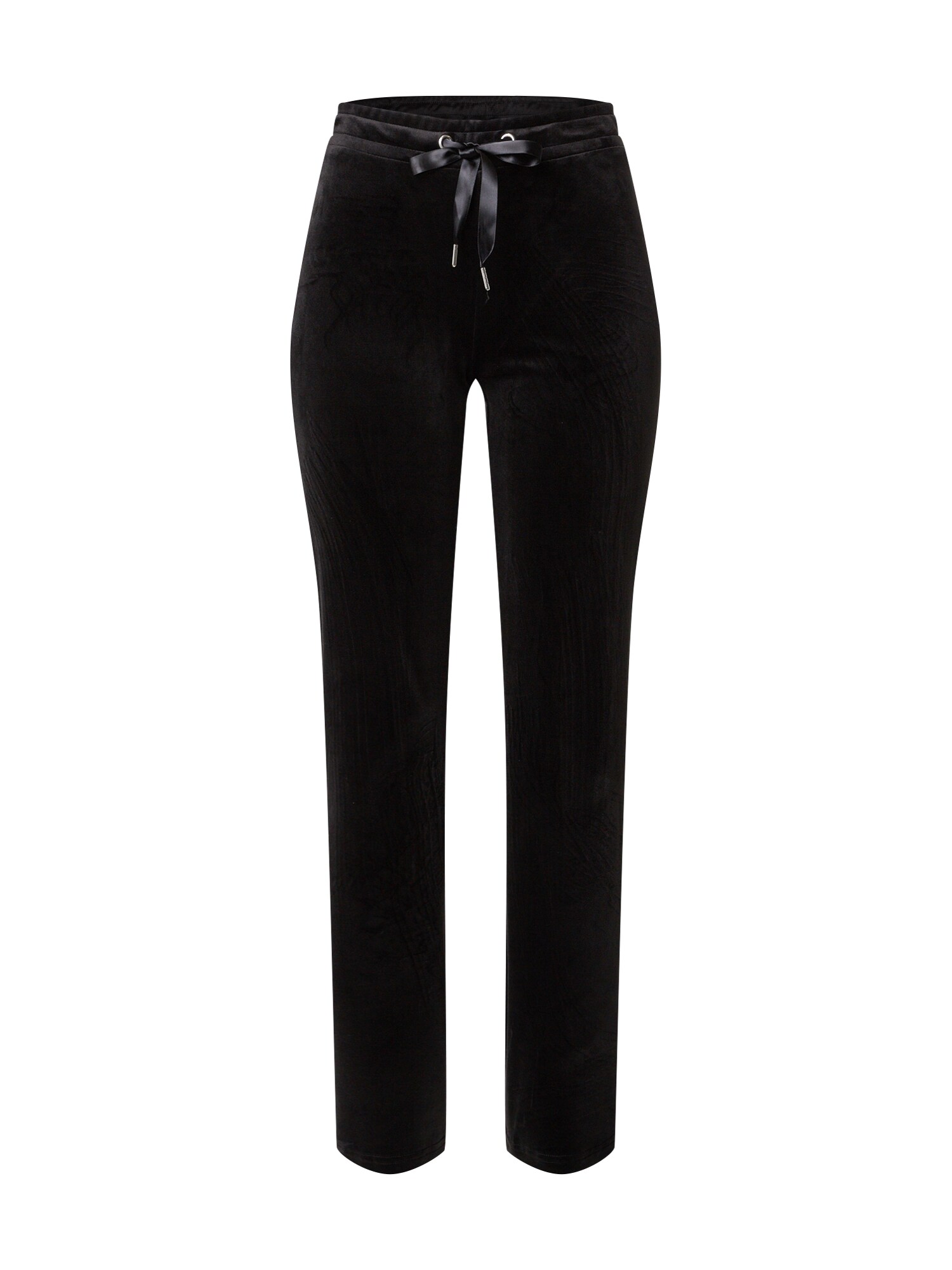 Gina Tricot Kelnės 'Cecilia velour trousers'  juoda