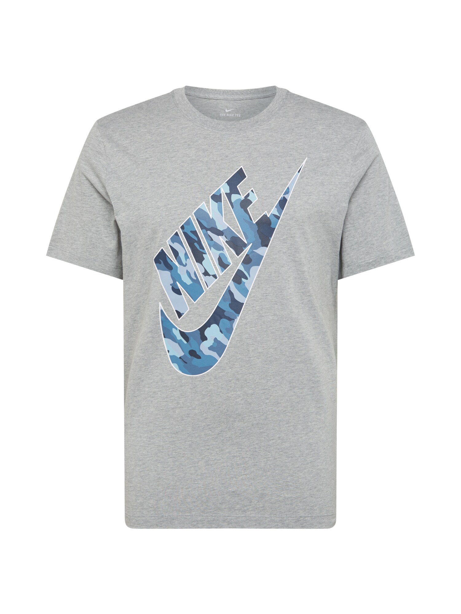 Nike Sportswear Marškinėliai  pilka / mėlyna