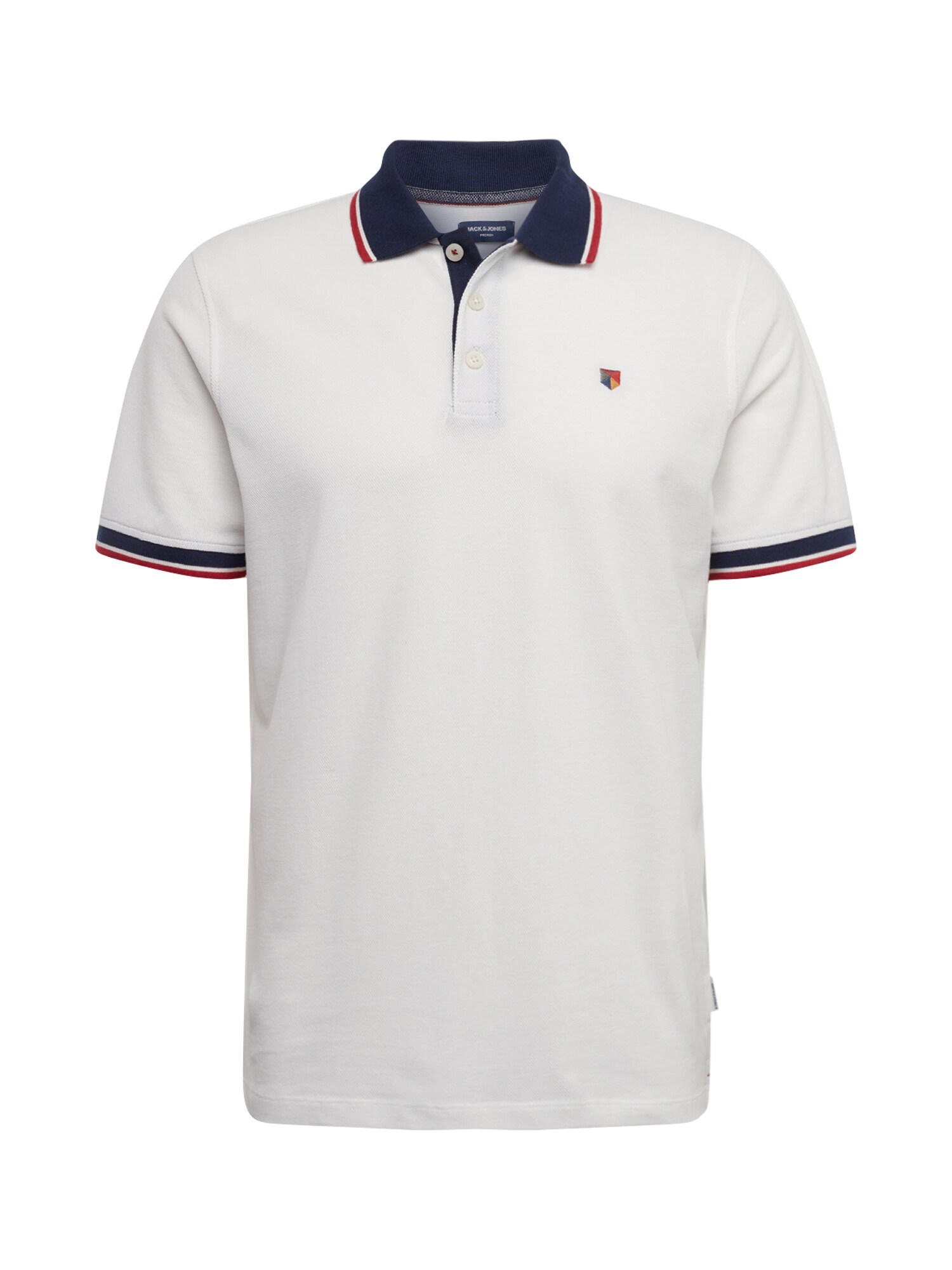 JACK & JONES Tričko 'Bluwin' námornícka modrá / červená / biela