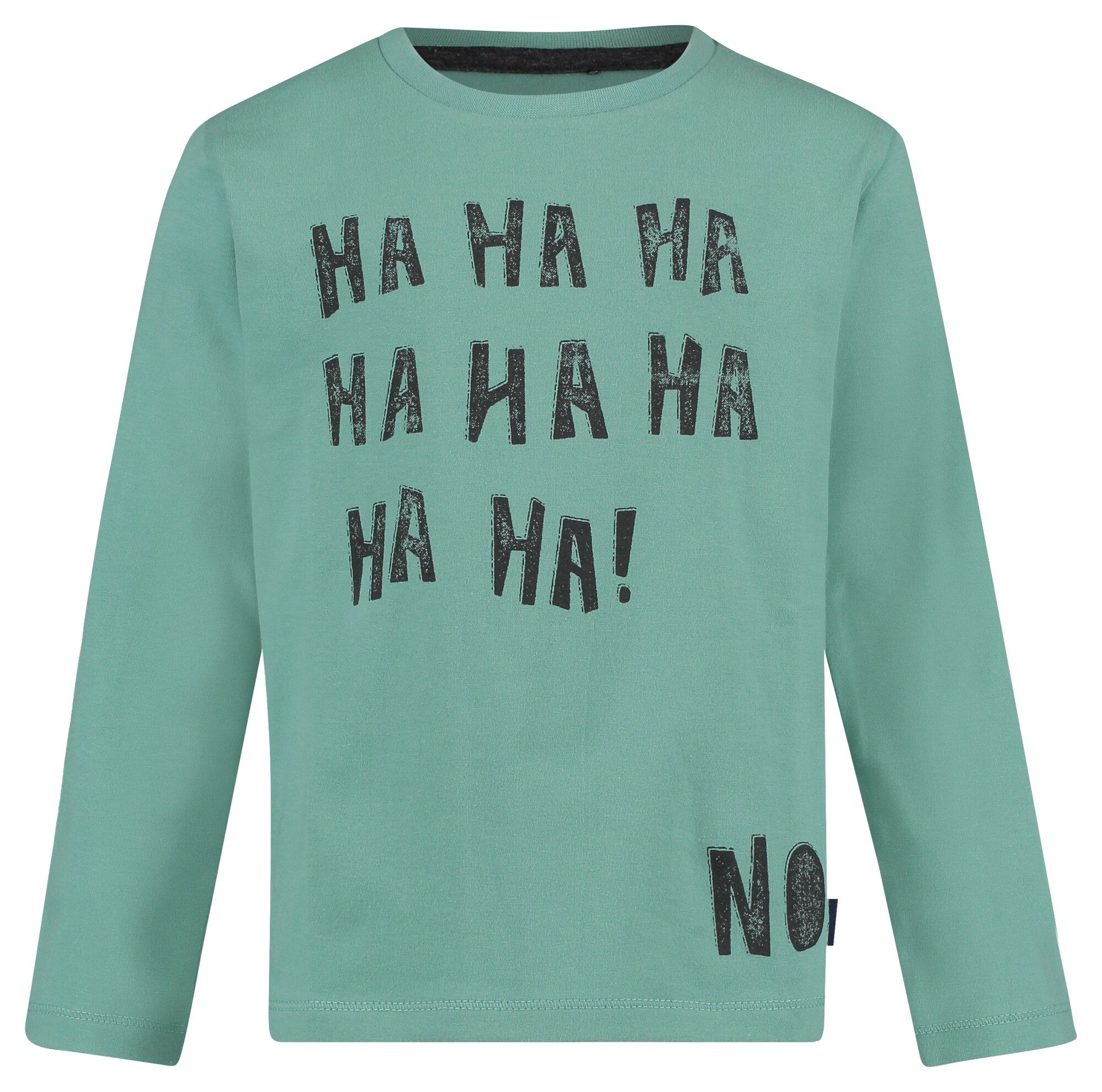 Noppies Jongens Shirt Pepperell Turquoise Zwart Gemeleerd noppies kopen in de aanbieding
