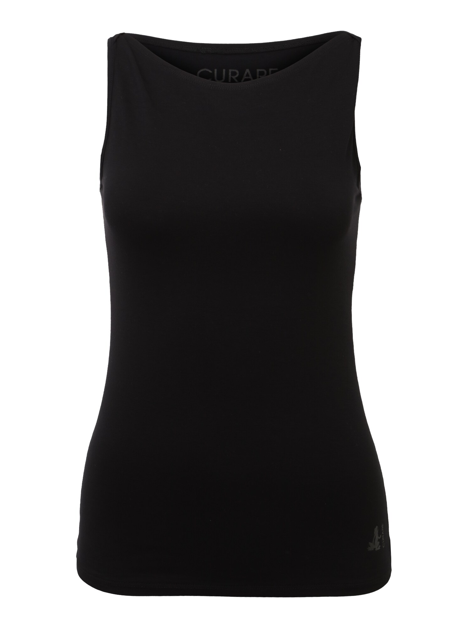 CURARE Yogawear Sportiniai marškinėliai be rankovių 'Flow'  juoda