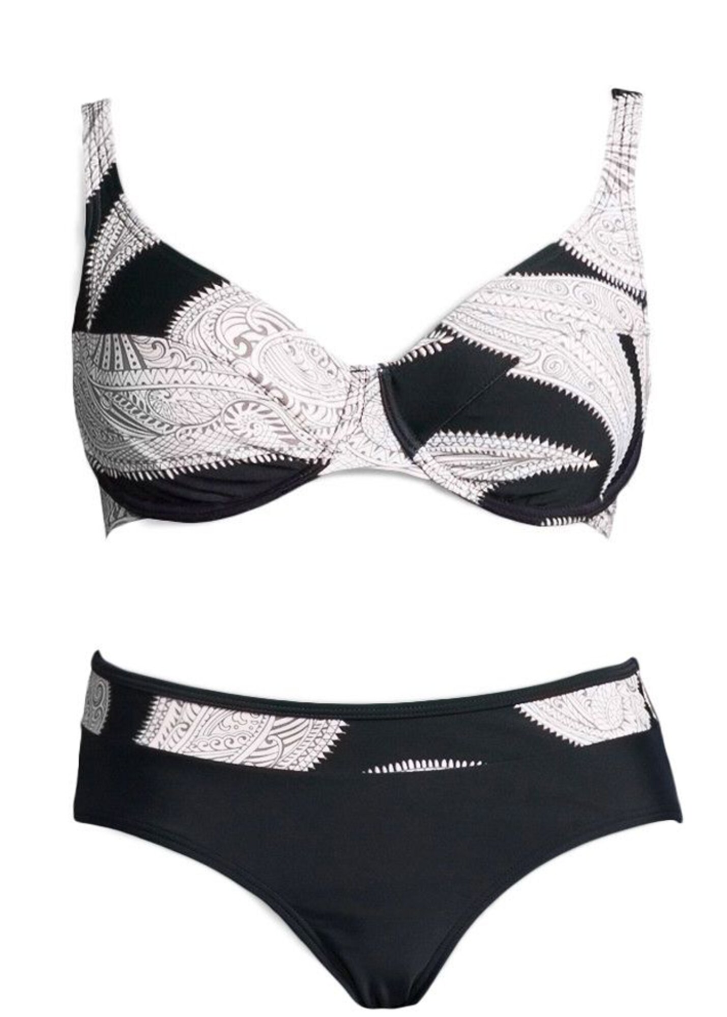LASCANA Bikiny  čierna / biela