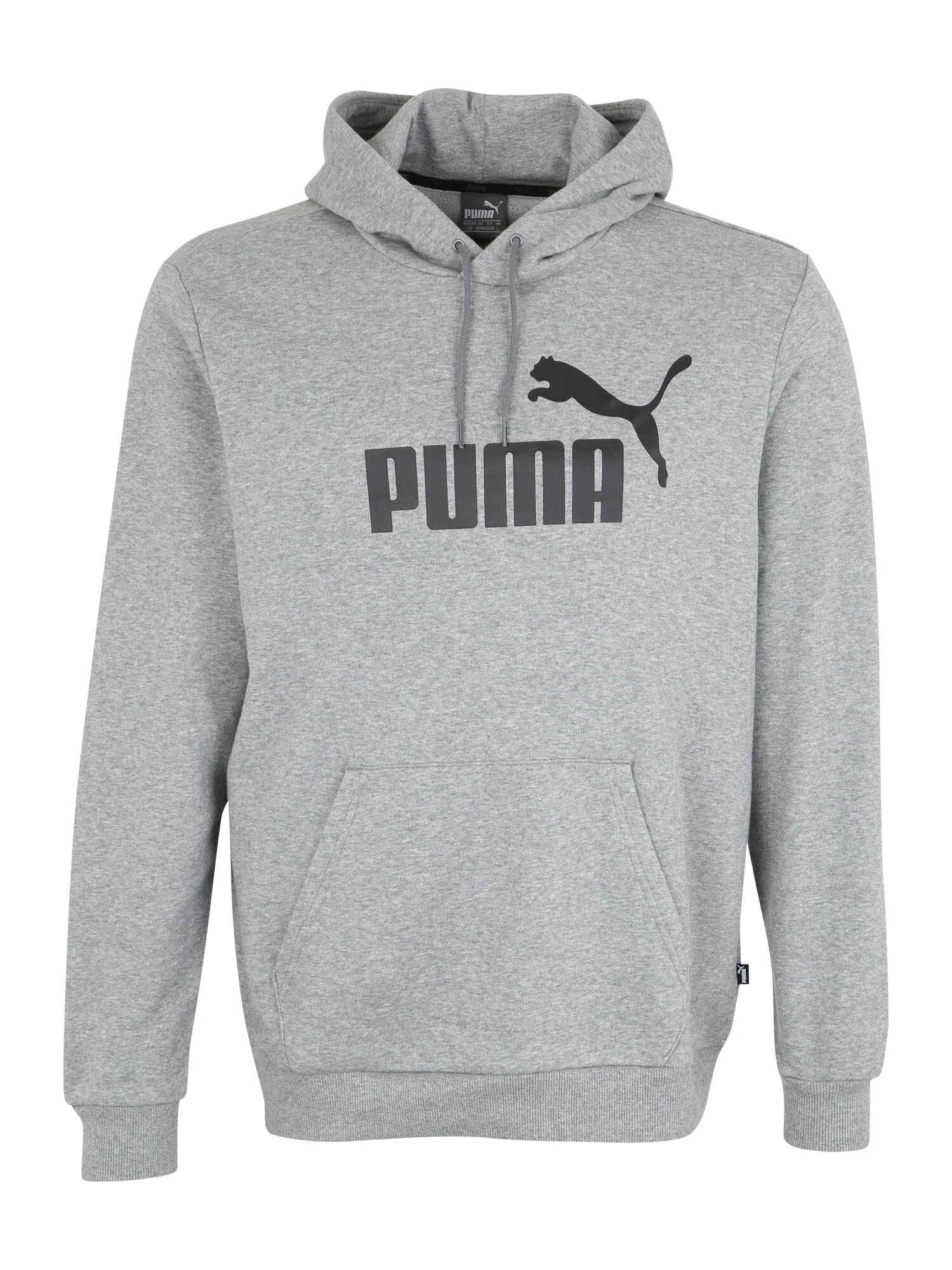 PUMA Megztinis be užsegimo 'Essential'  juoda / pilka