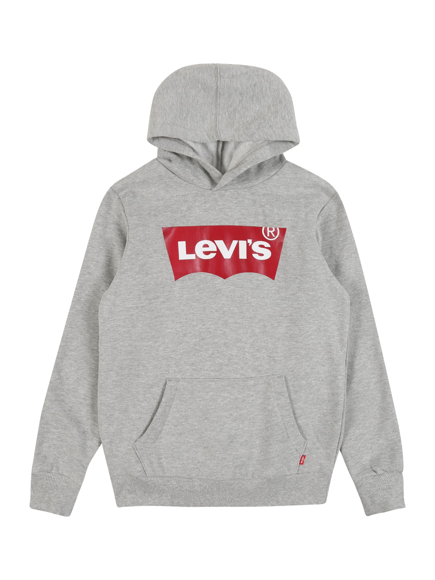 Levi's Kids Mikina 'Batwing'  sivá melírovaná / červená / biela