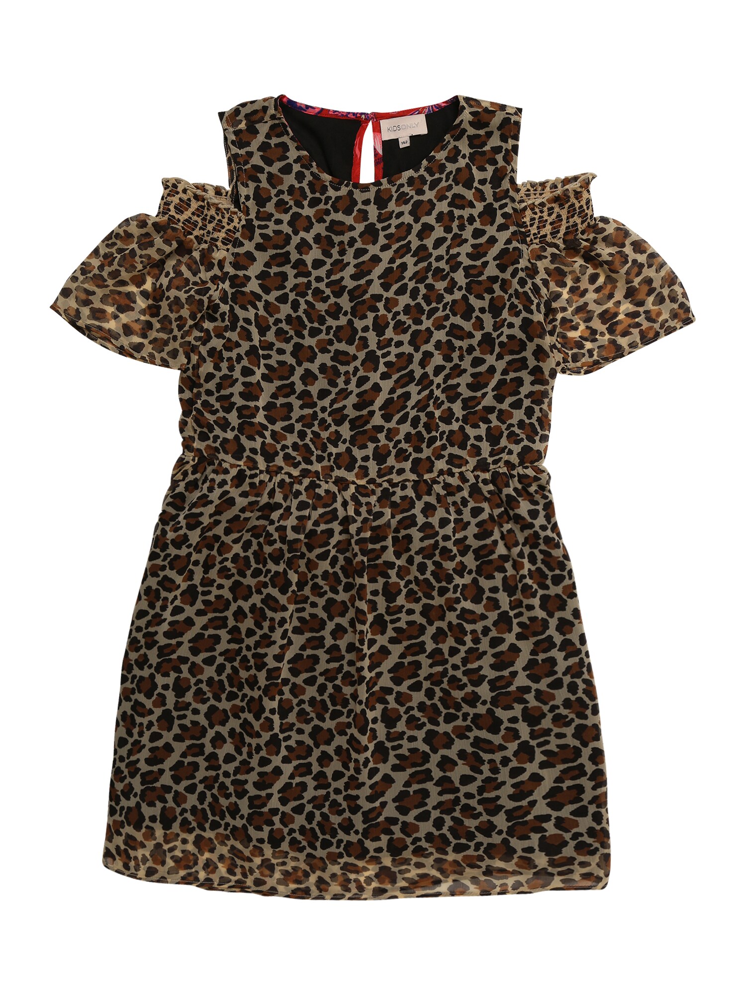 Kids Only Meisjes Jurk Isabella Bruin Lichtbruin Zwart kids only kopen in de aanbieding