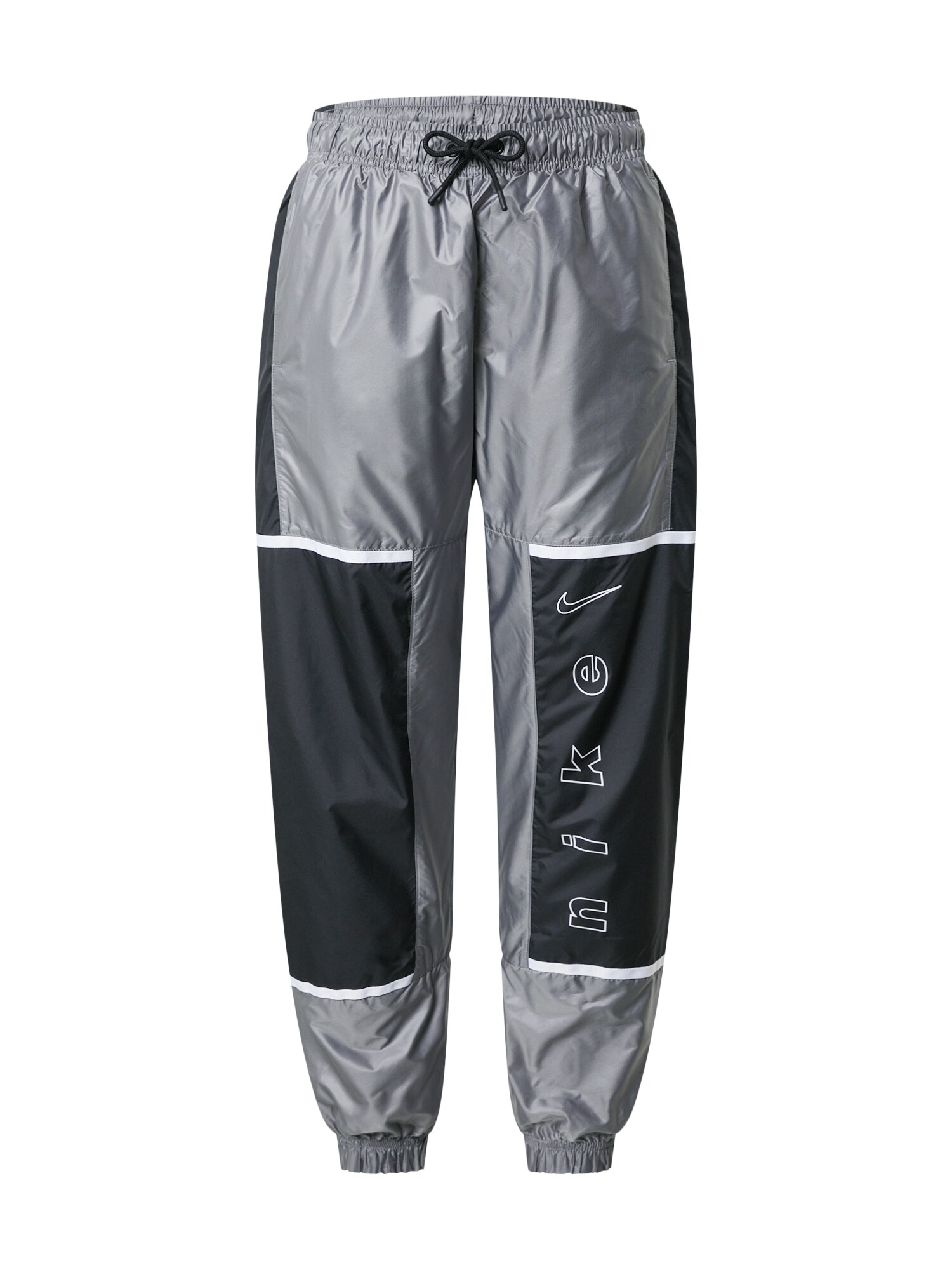 Nike Sportswear Kelnės  juoda / balta / sidabro pilka