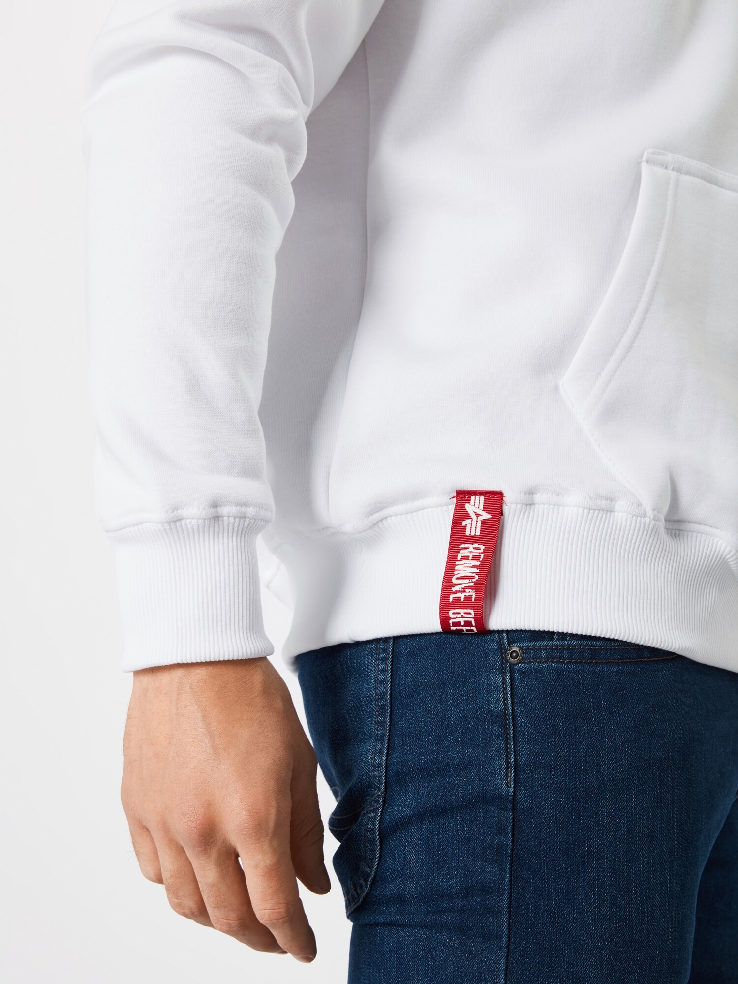 ALPHA INDUSTRIES Mikina čierna / šedobiela (obrázok 5)