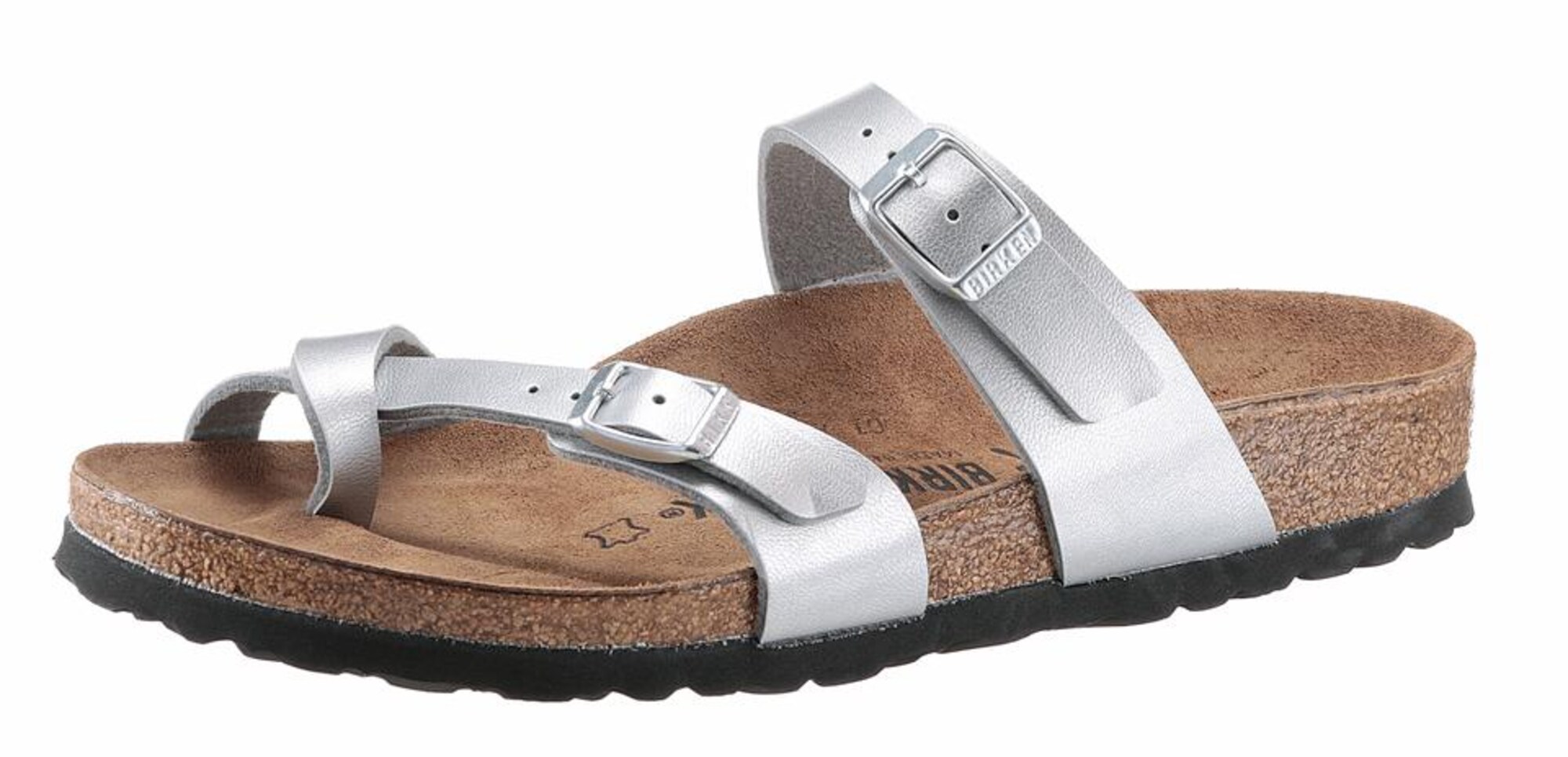 BIRKENSTOCK Šlepetės per pirštą 'Mayari'  sidabrinė