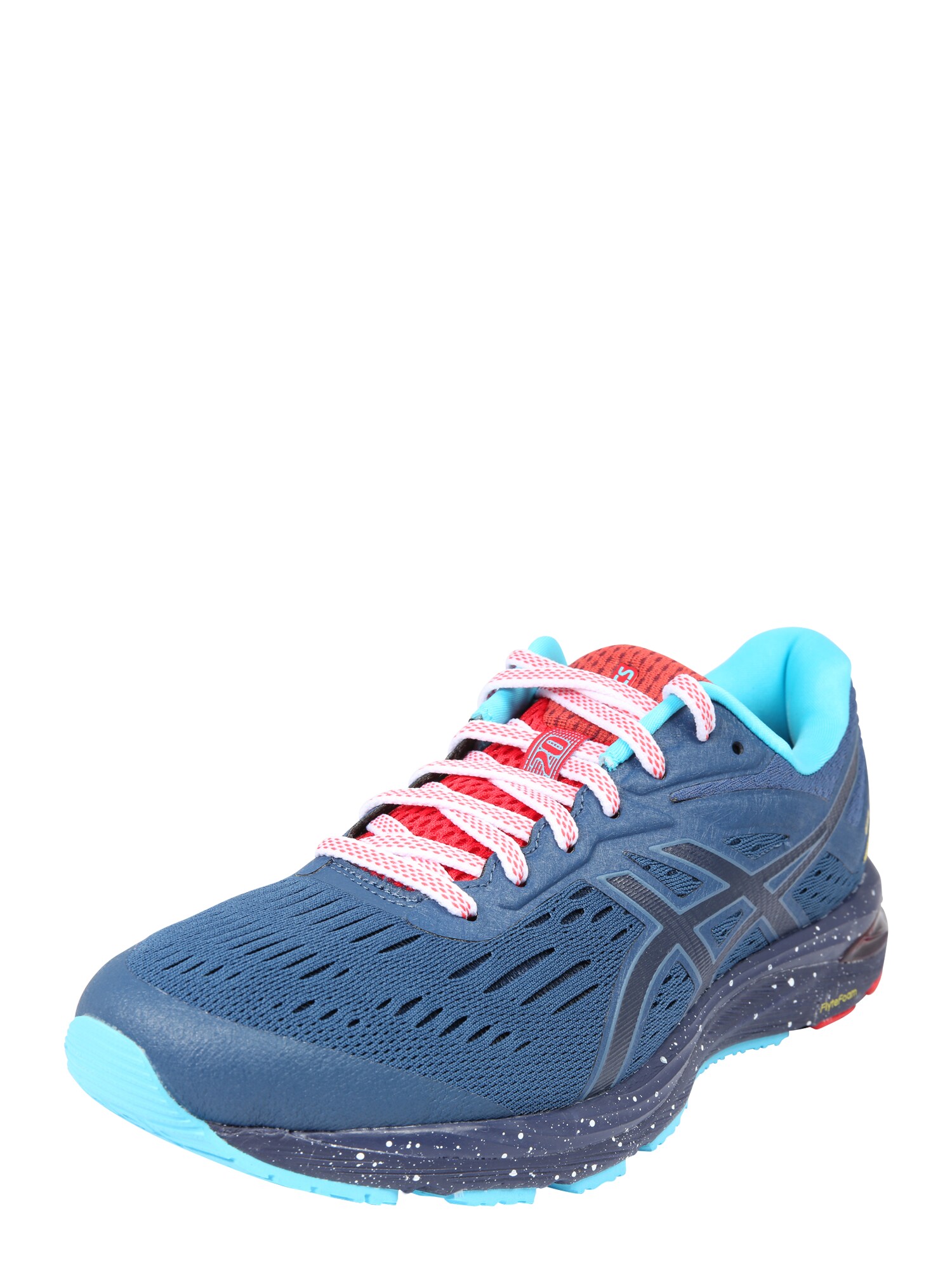 Asics Heren Sportschoen Gel Cumulus 20 Le Cyaan Blauw Hemelsblauw Neonrood asics kopen in de aanbieding