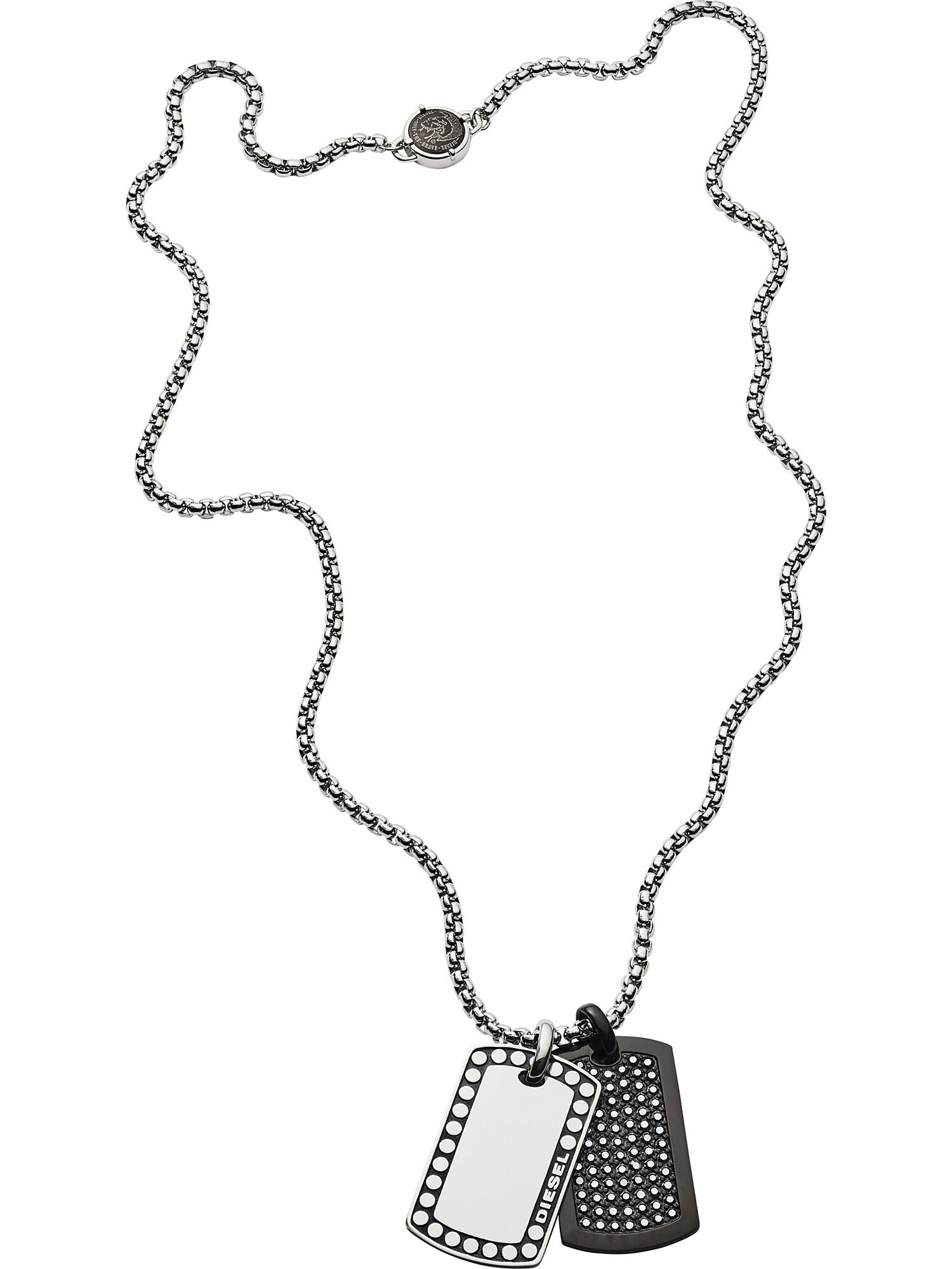 DIESEL Kette basaltgrau / silber
