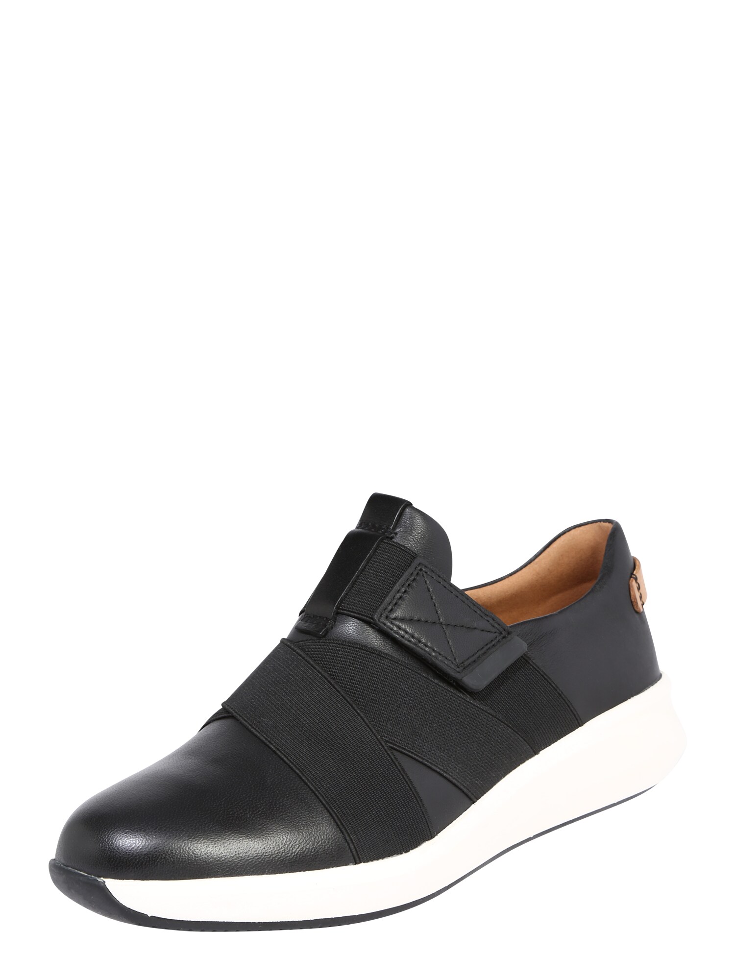 CLARKS Sportbačiai be auliuko 'Un Rio Strap'  juoda / balta